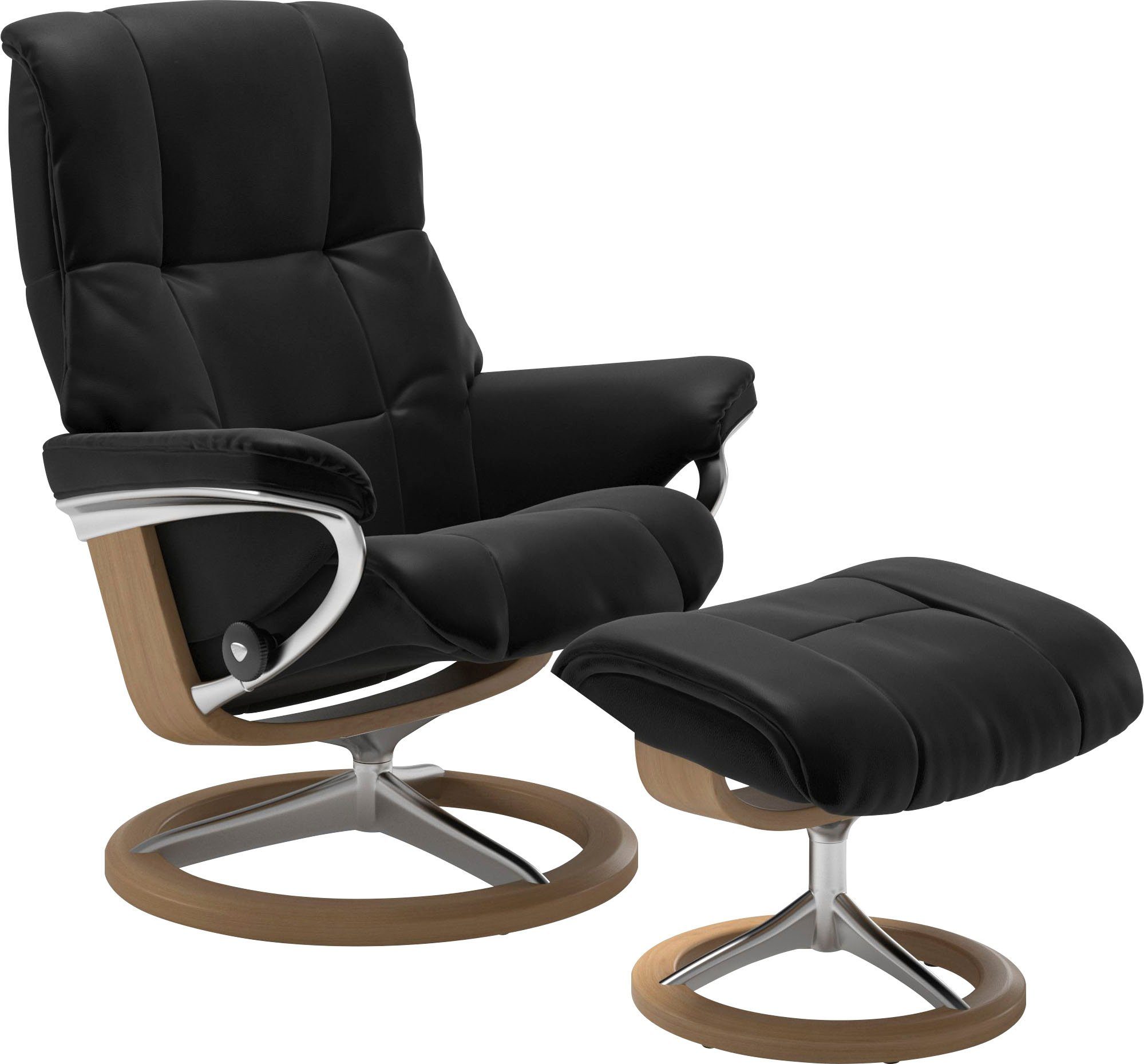 Stressless® Relaxsessel Mayfair (Set, Relaxsessel mit Hocker), mit Hocker, mit Signature Base, Размер S, M & L, Gestell Eiche