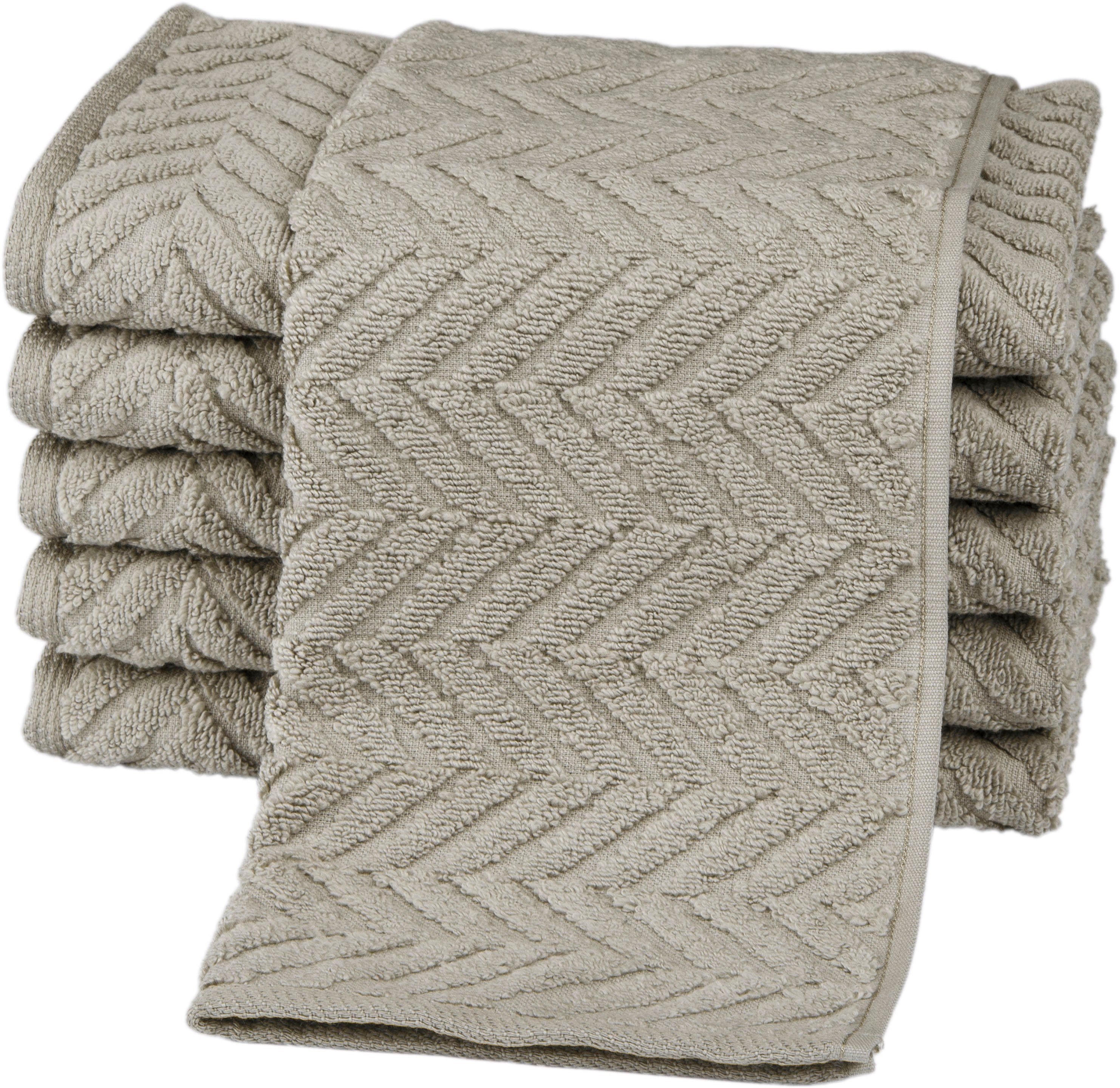 ROSS Gästehandtücher Sensual 9001, Frottier (6-St), 100% Baumwolle