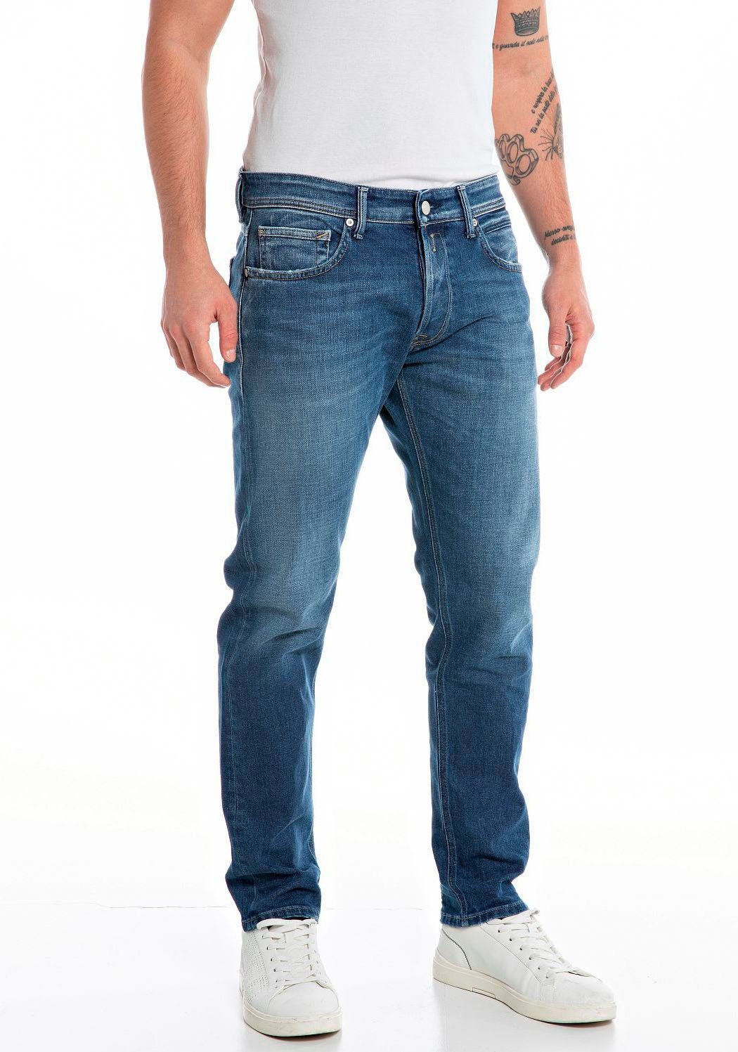 Straight-Jeans Replay blue medium WILLBI