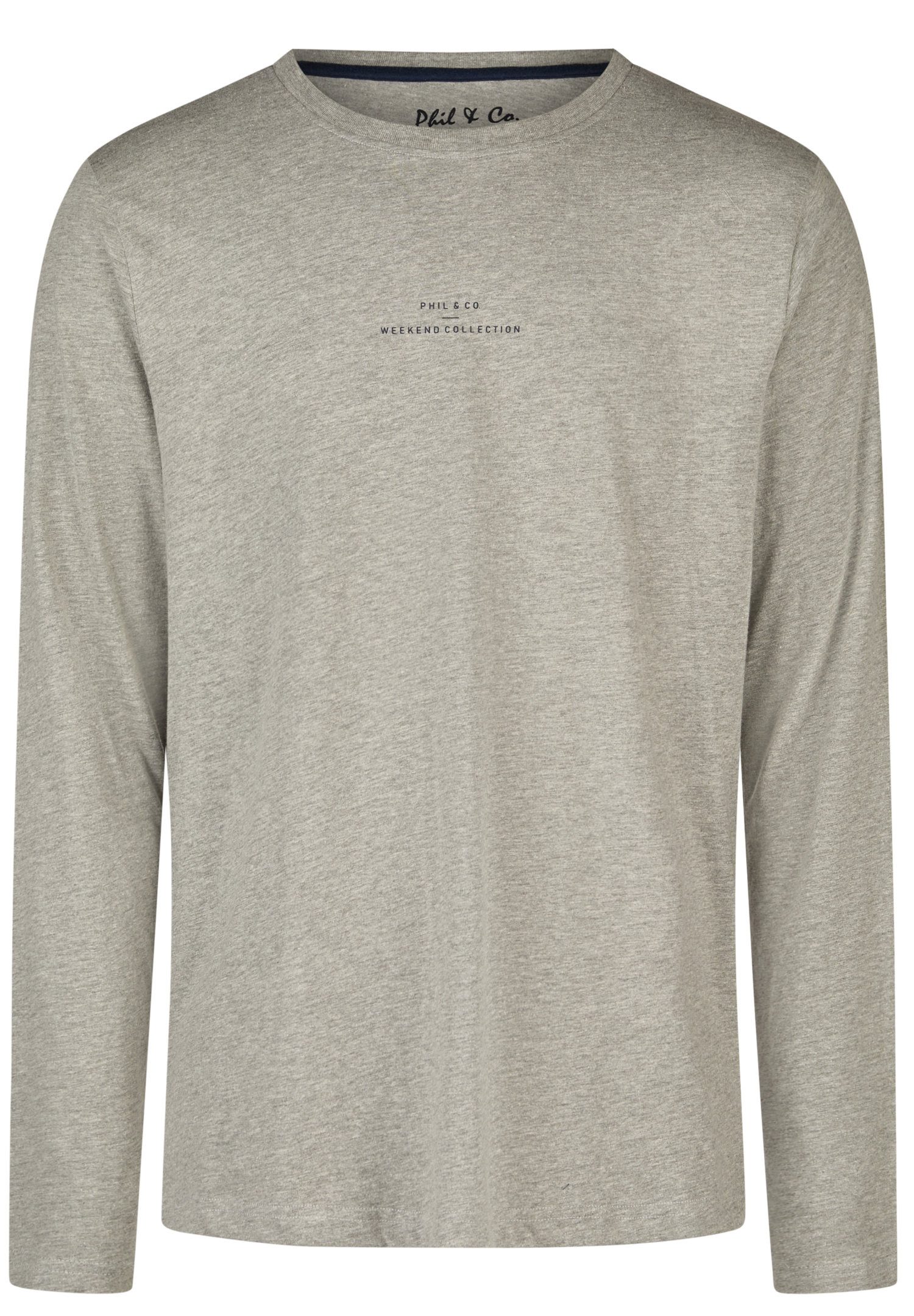 Phil & Co. Pyjamaoberteil Herren pyjamashirt mit langem Arm (1-tlg) Rundhal günstig online kaufen