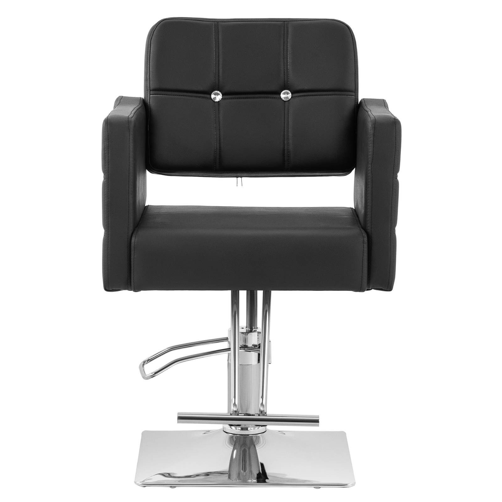 Physa Armlehnstuhl Friseurstuhl mit Fußstütze höhenverstellbar Barber-Stuhl 150 kg Cottam, Schwarz – Bild 5 von 5