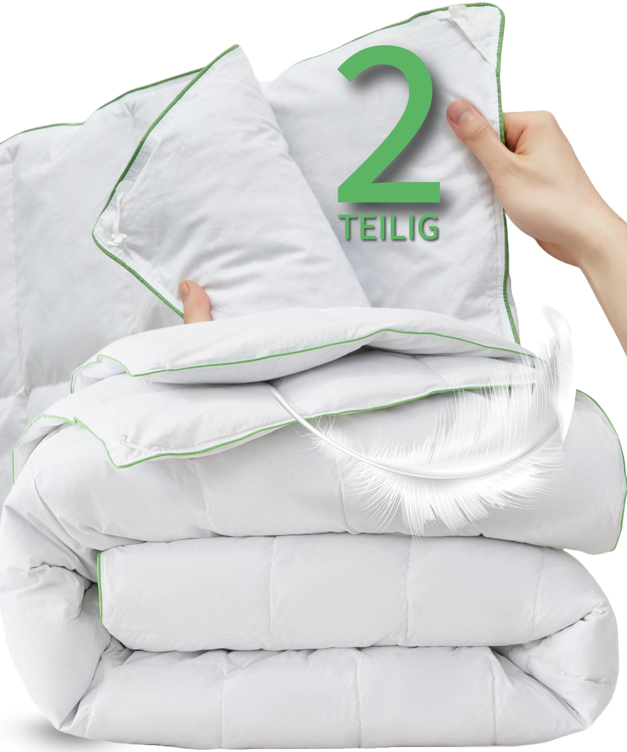 Welldora Daunenbettdecke, Komfort Allergiker Bettdecke zweiteilig, günstig online kaufen
