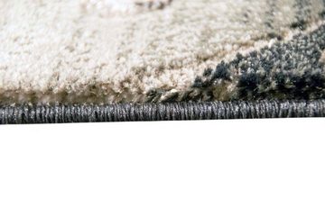 Teppich Designer Teppich Wohnzimmerteppich Ornamente Ranken Karo creme grau schwarz, Carpetia, rechteckig, Höhe: 11 mm