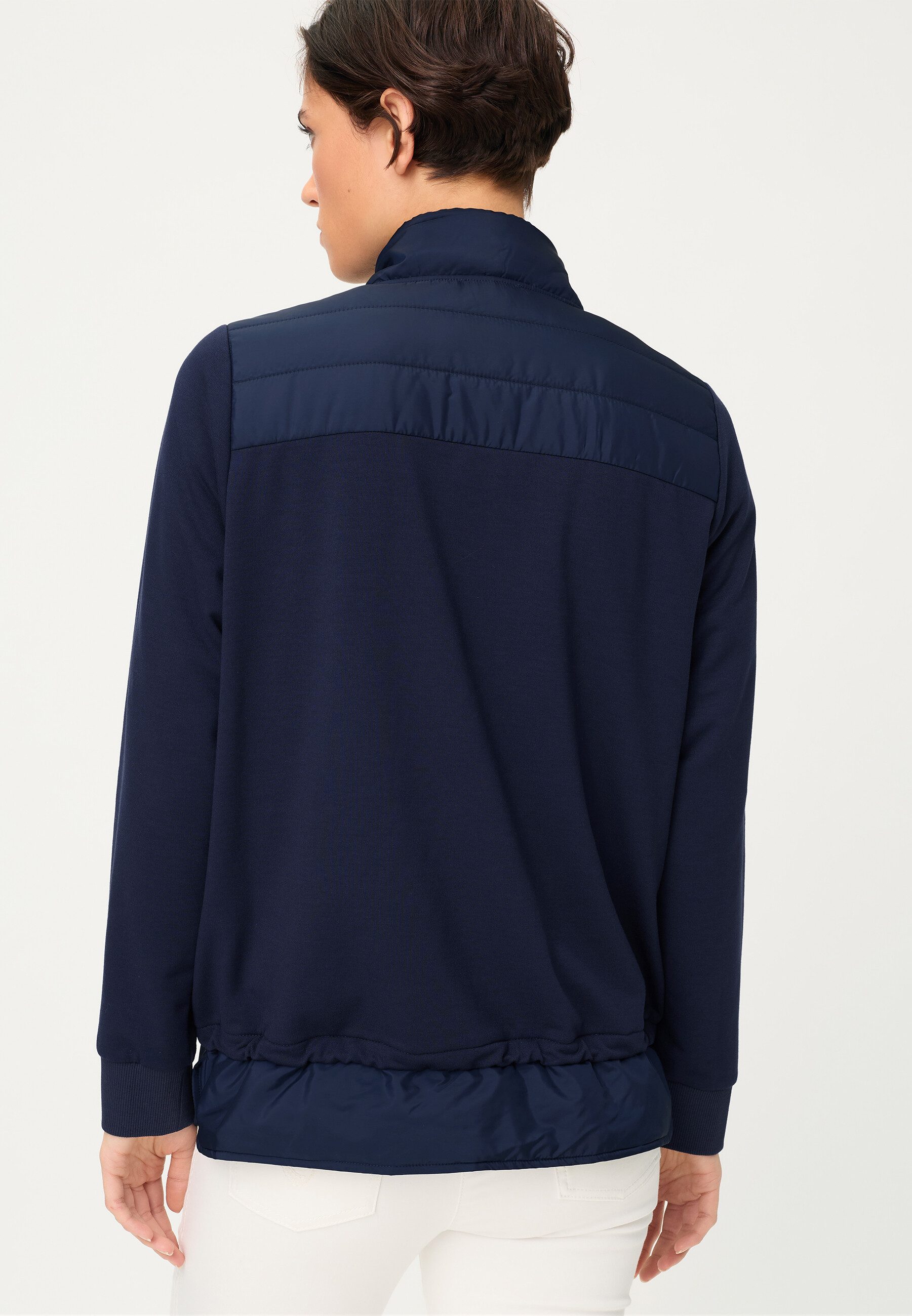 Olsen Sweatjacke Jerseyjacke im Material-Mix