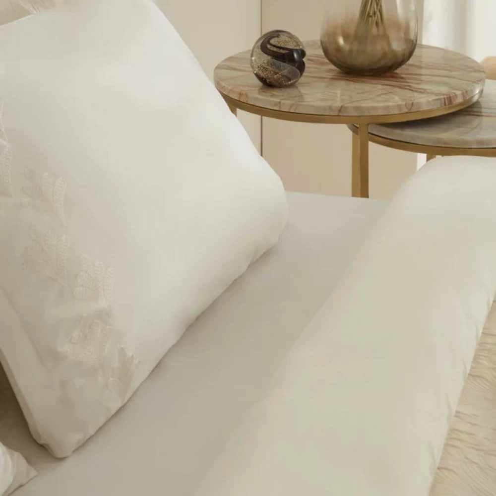 Karaca Home Bettwäsche Karaca Home Ruby Bettwäsche-Set Doppelbett, Ecru, 100% Baumwolle