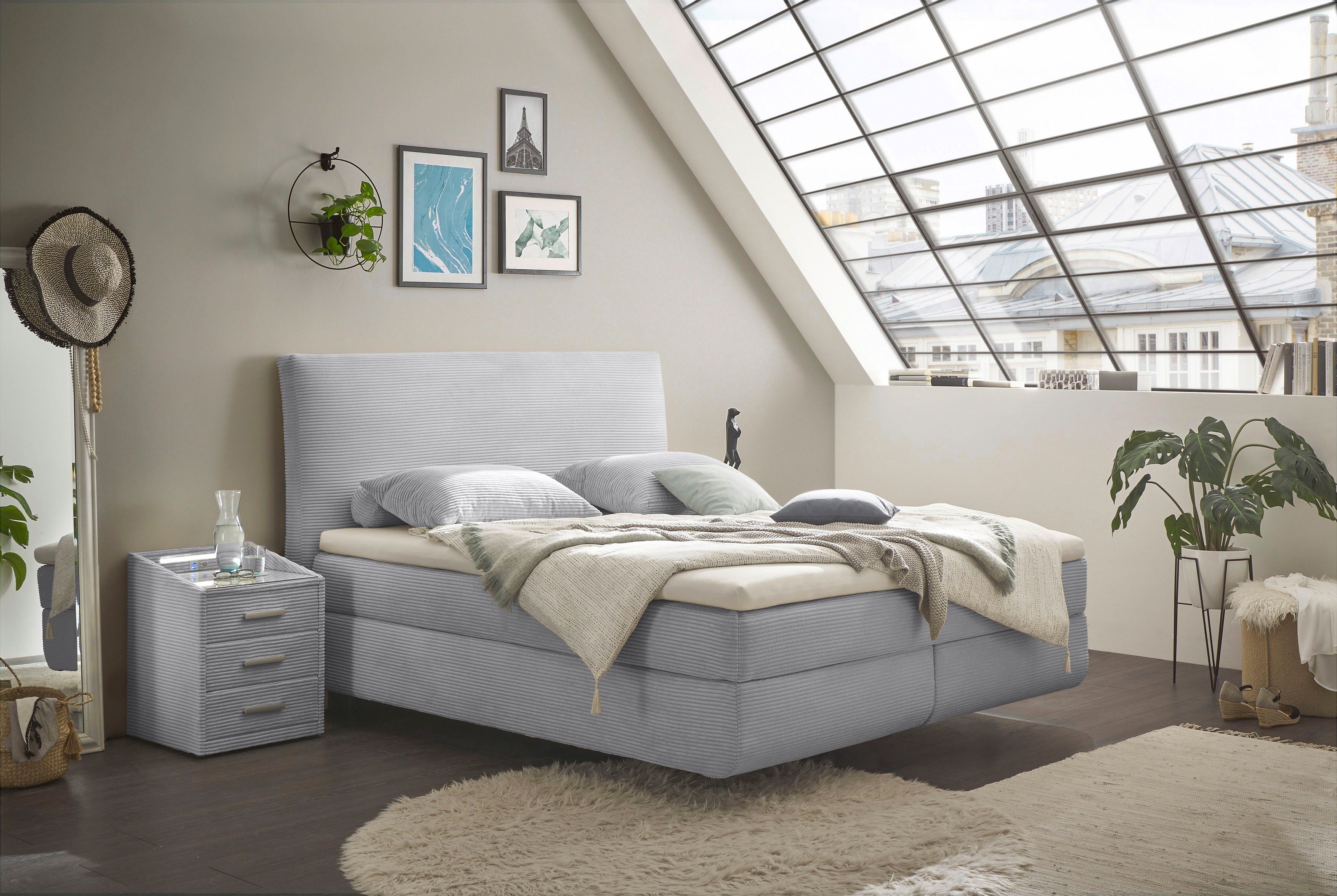 ED EXCITING DESIGN Boxspringbett Marbella, Duo-Matratze- günstig online kaufen