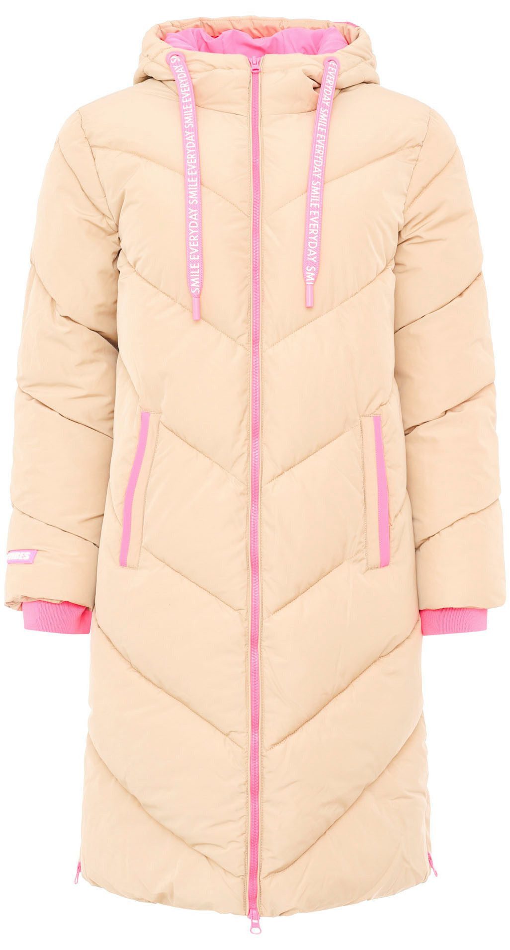 Zwillingsherz Steppmantel Steppjacke "Good Vibes Only" mit Kapuze, mit Tasc günstig online kaufen