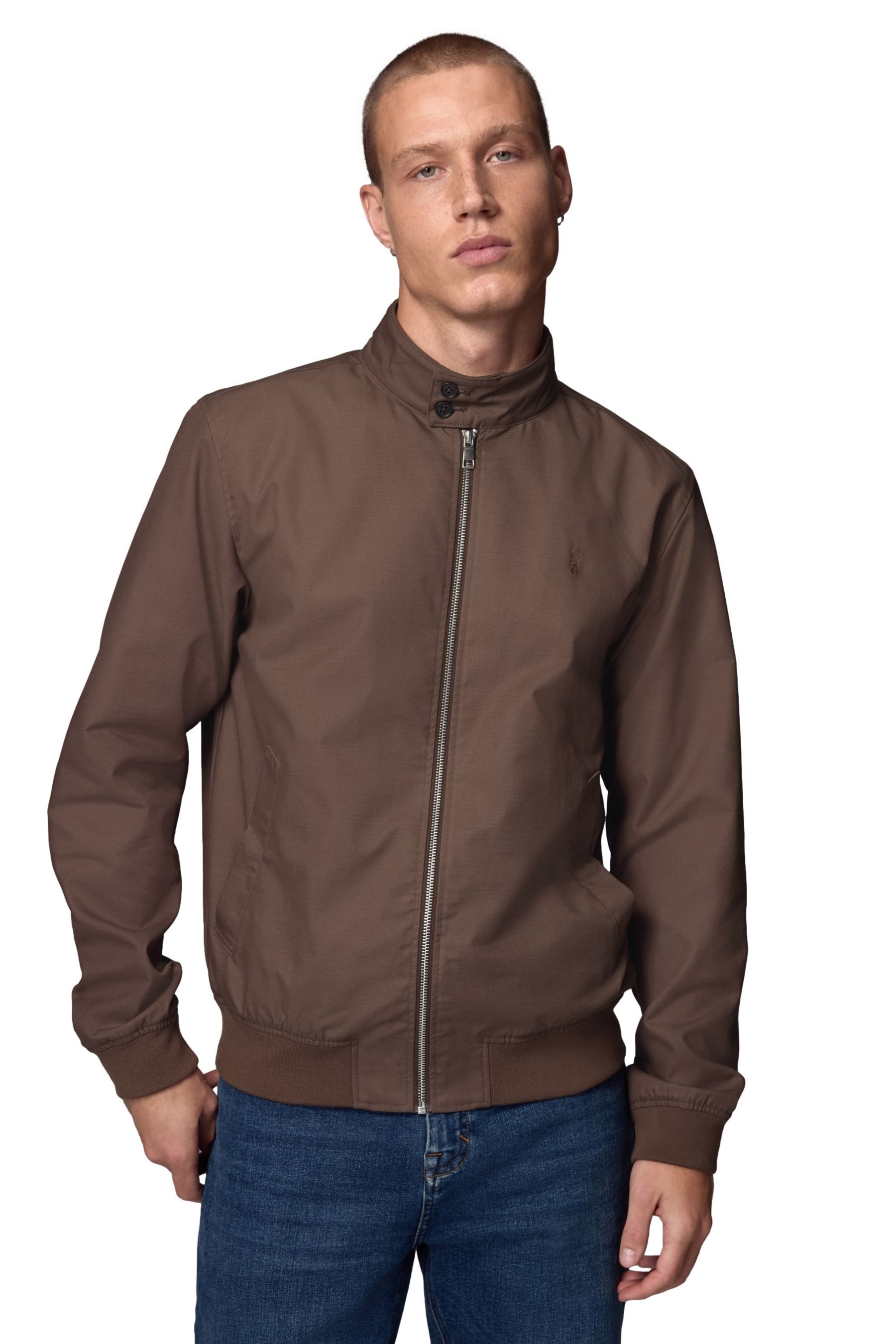 Blouson Wasserabweisende Harrington-Jacke mit Karofutter