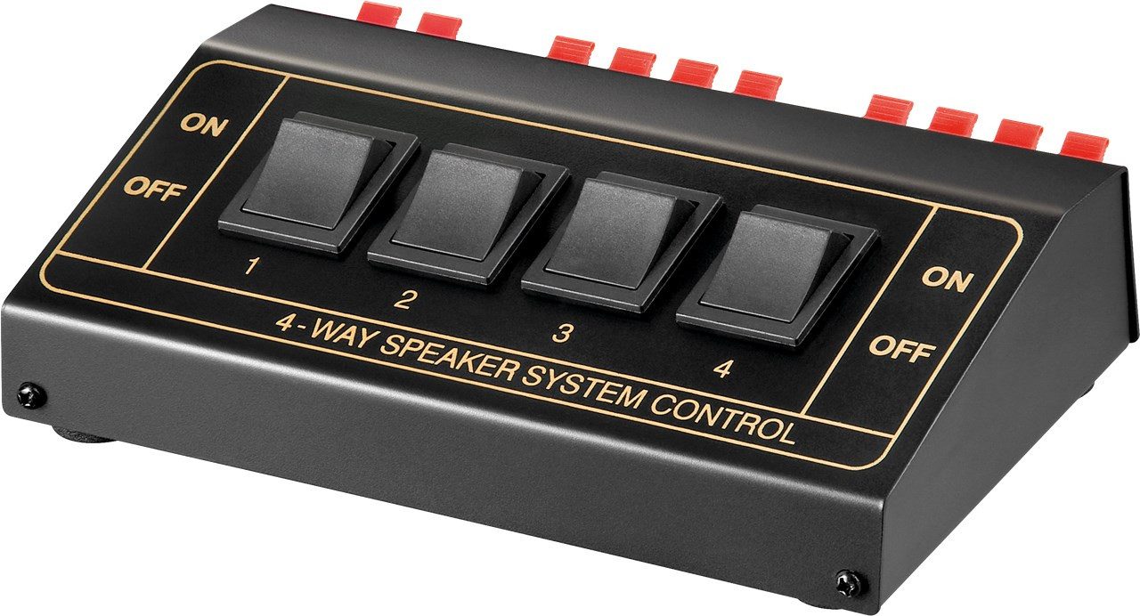 Goobay Lautsprecher-Umschaltbox - zum Anschluss von bis zu 4 Lautspre USB-Kabel