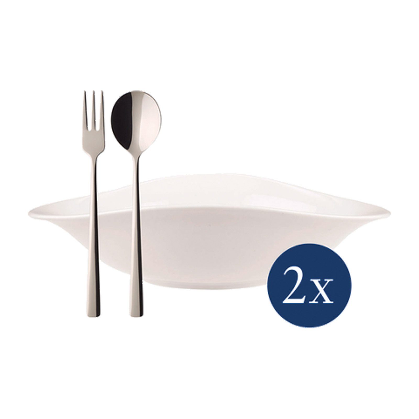 Villeroy & Boch Комбинированное обслуживание Vapiano Italian-Set 6er Set (6-tlg), Edelstahl, Porzellan