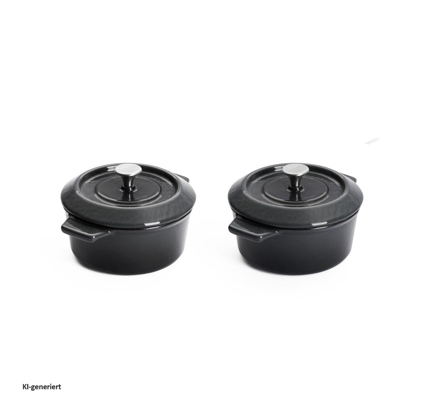 WOLL Kasserolle 2er Set Mini-Kasserollen Ø 10 cm Iron, Gusseisen (Set, 2-tlg)