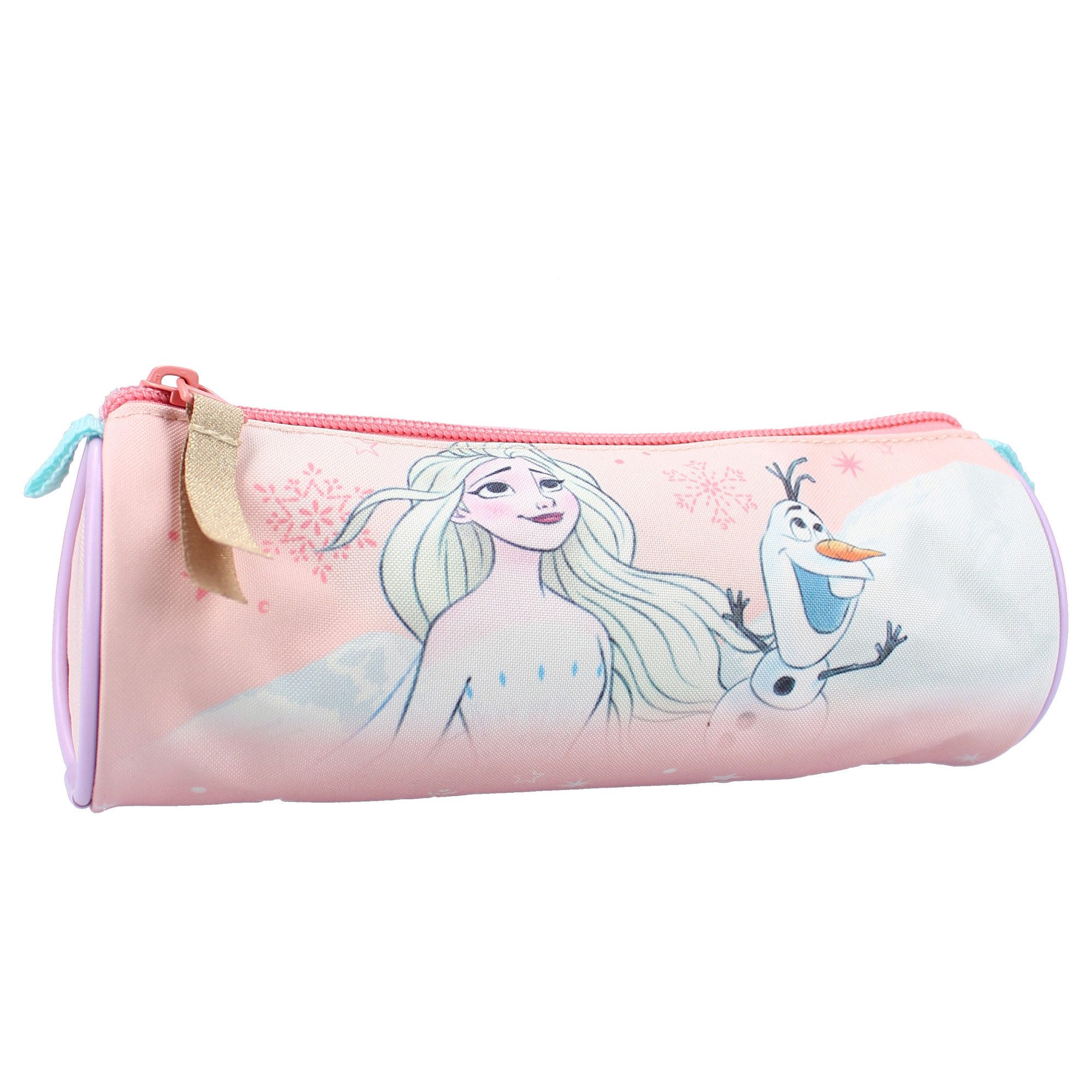 Disney Frozen Federmäppchen Stiftemäppchen – Rosa Schlampermäppchen mit zwei Fächern