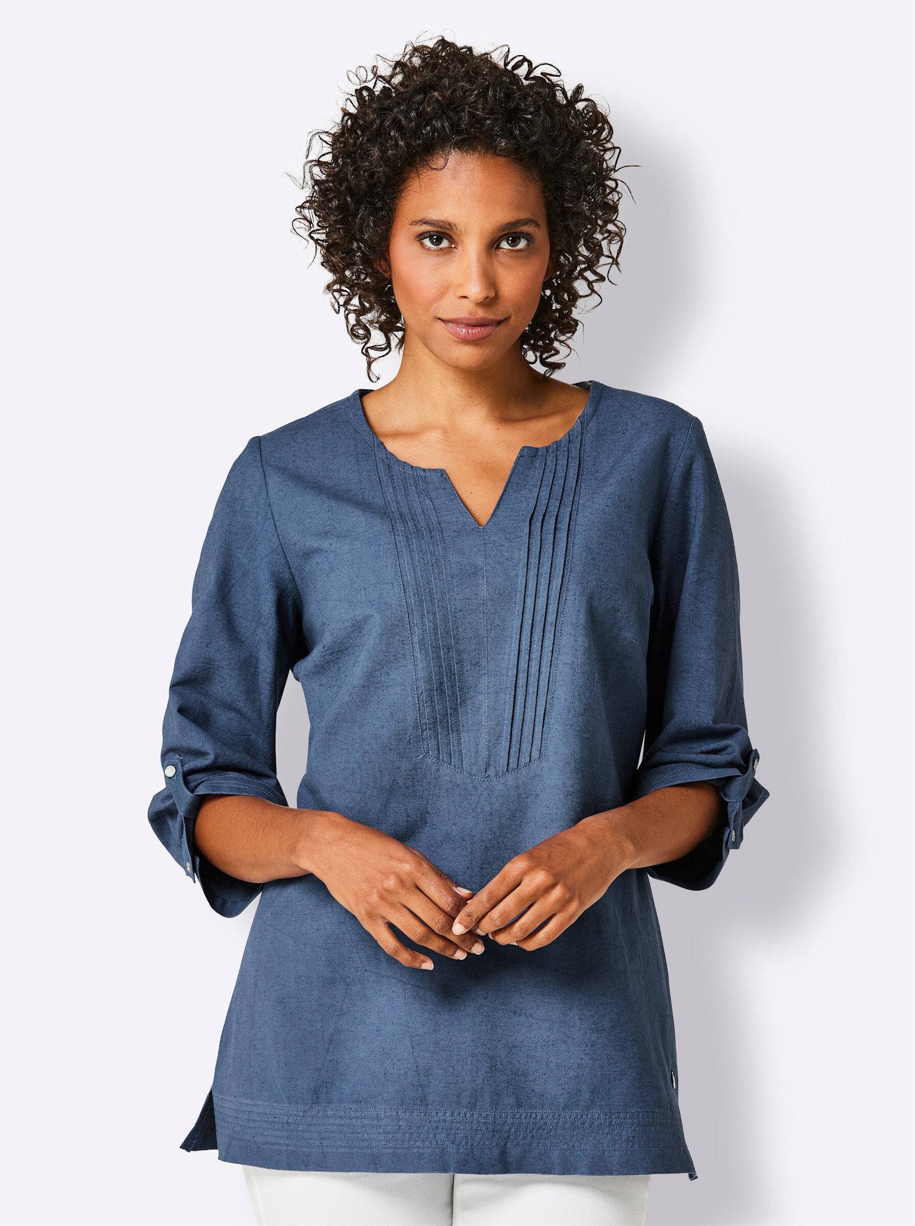 Klassische Bluse Leinenbluse