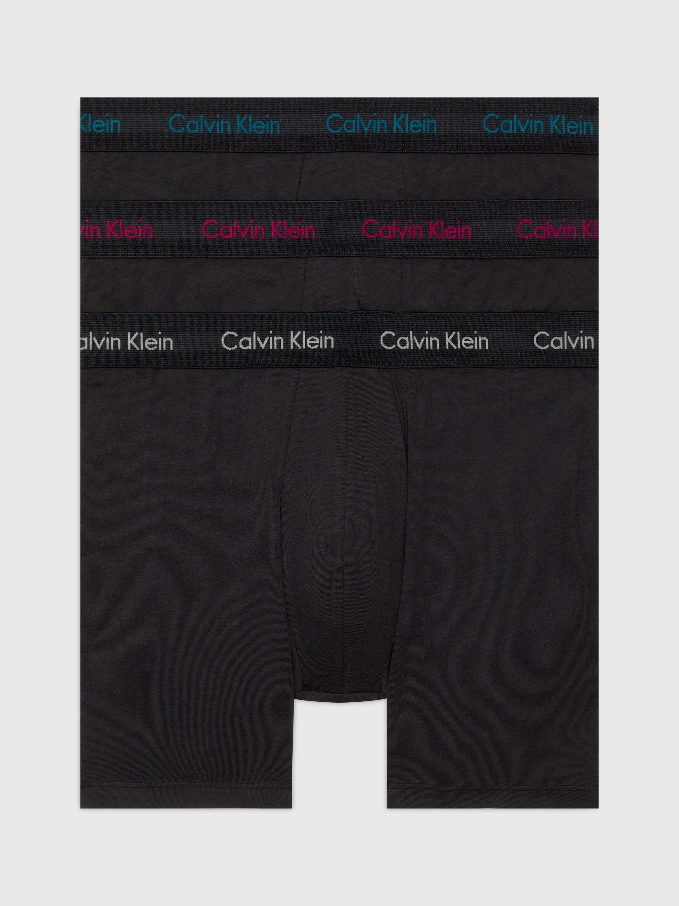 Calvin Klein Underwear Boxer BOXER BRIEF 3PK (Packung, 3-St., 3er-Pack) mit längerem Bein & Logo-Elastikbund