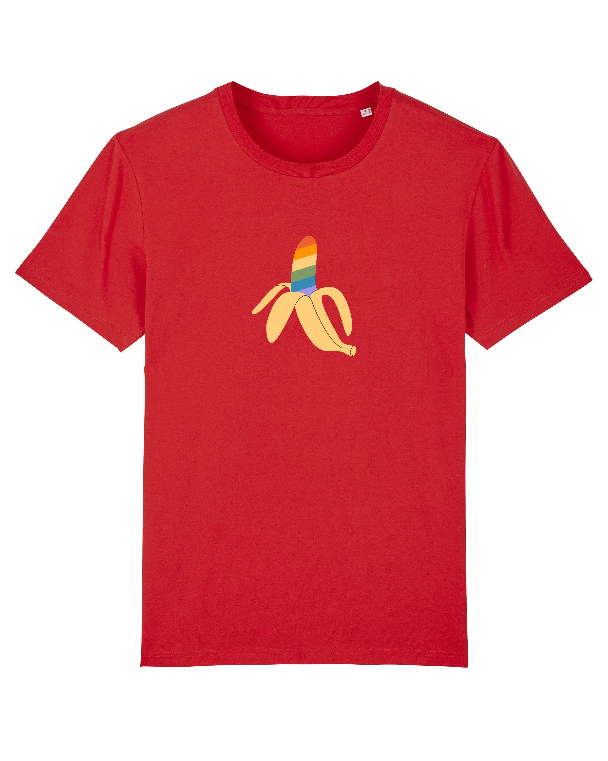 Print-Shirt Rainbow Banana Apparel (1-tlg) wat? dunkelblau