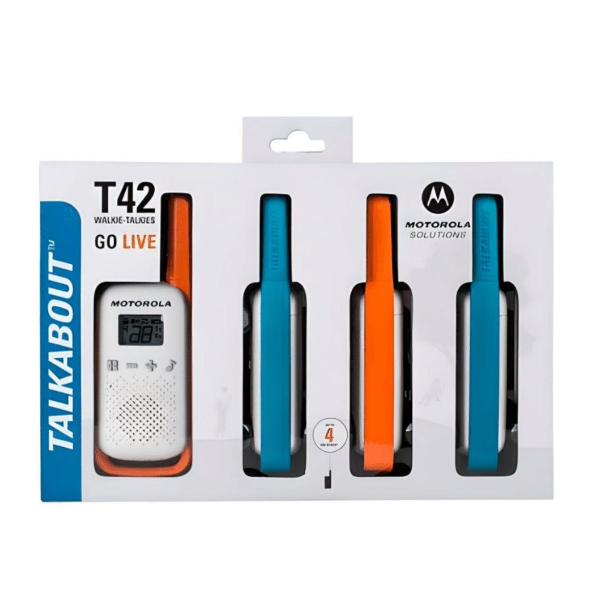 Motorola Solutions Walkie Talkie Talkabout T42 Quad, (Packung, 4 Walkie -Talkies)