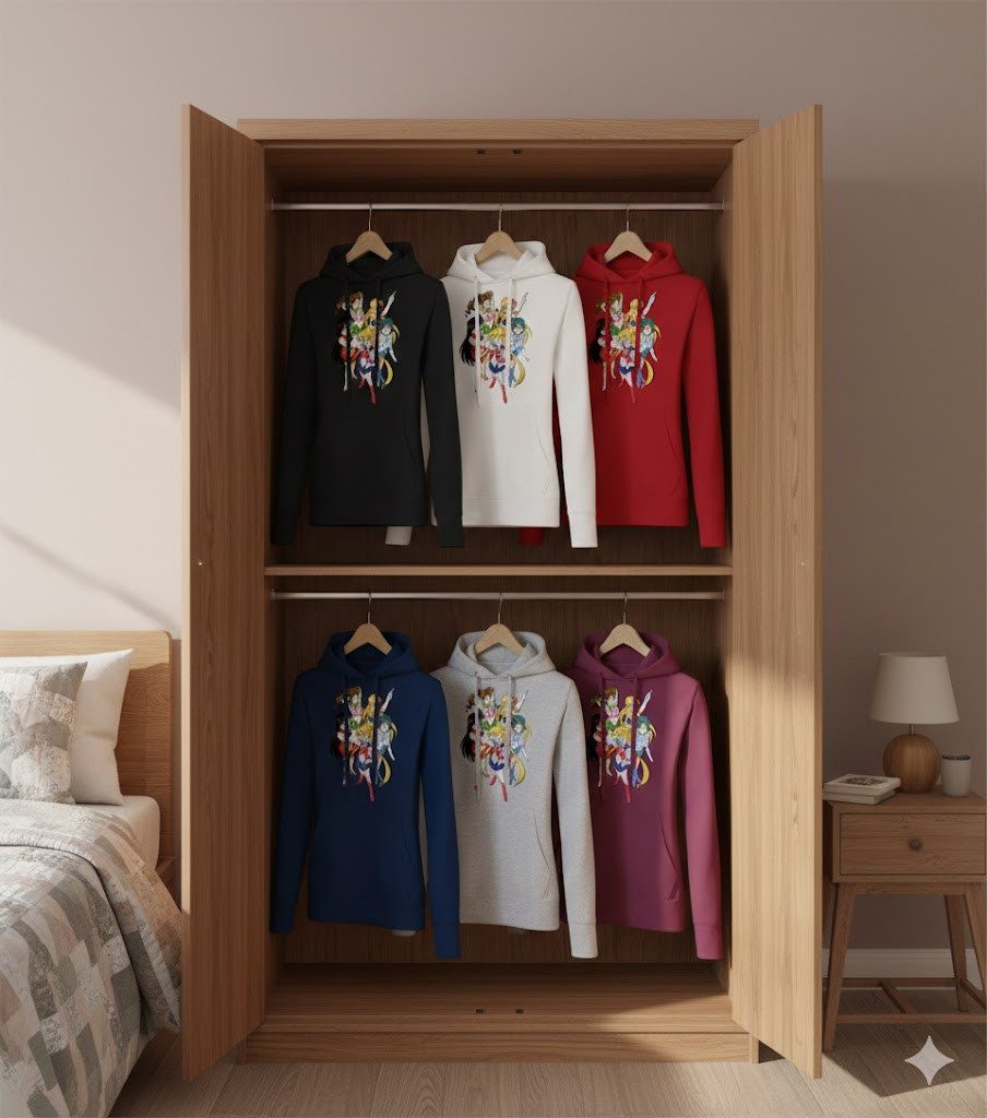 Blondie & Brownie Hoodie Damen Fun Comic Sailor Moon and Friends Anime Manga mit Kapuze