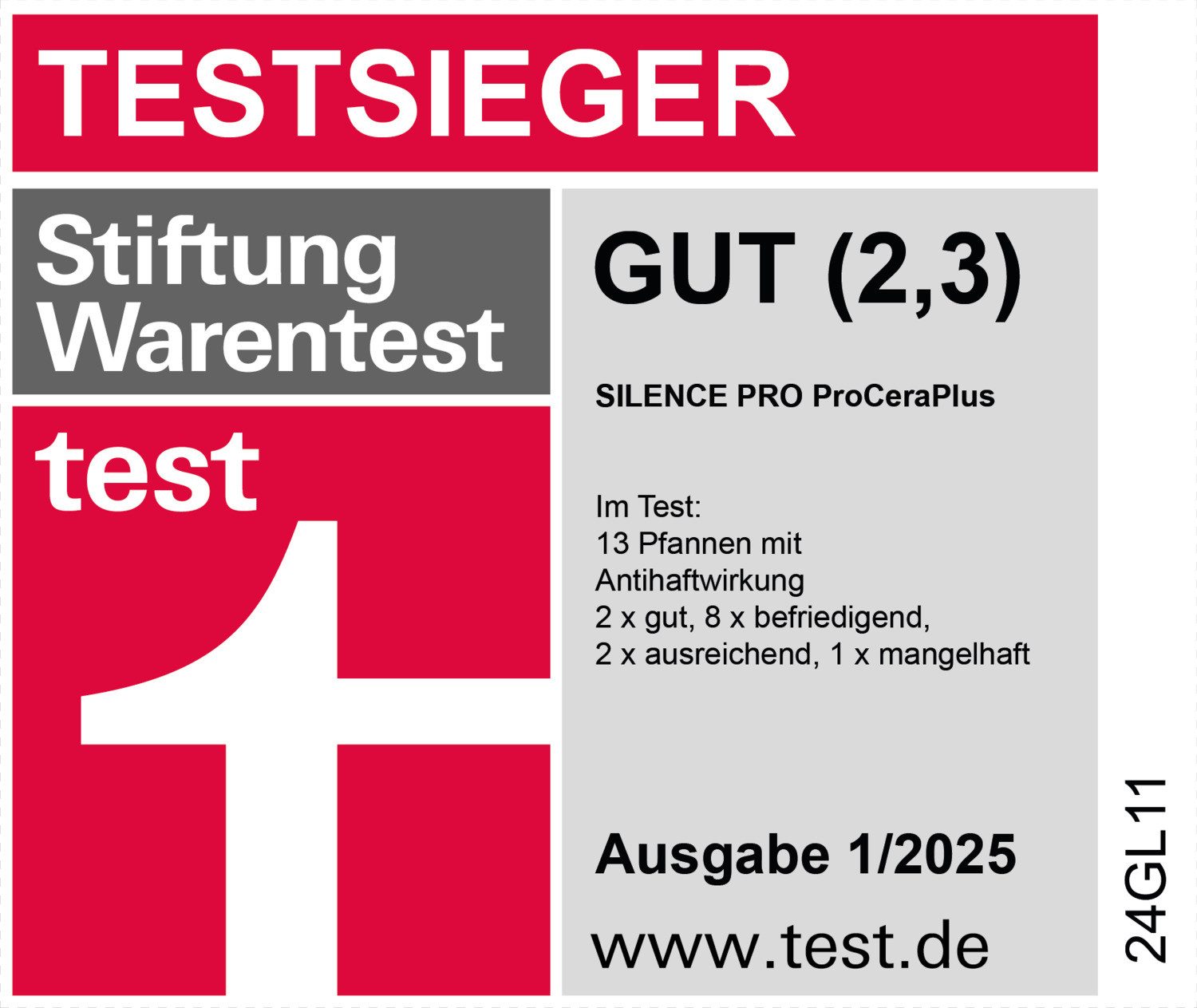 RÖSLE Bratpfanne SILENCE PRO CeraPlus, Edelstahl 18/10 (1-tlg), natürliche Quarzversiegelung ohne PTFE/PFAS, Induktion