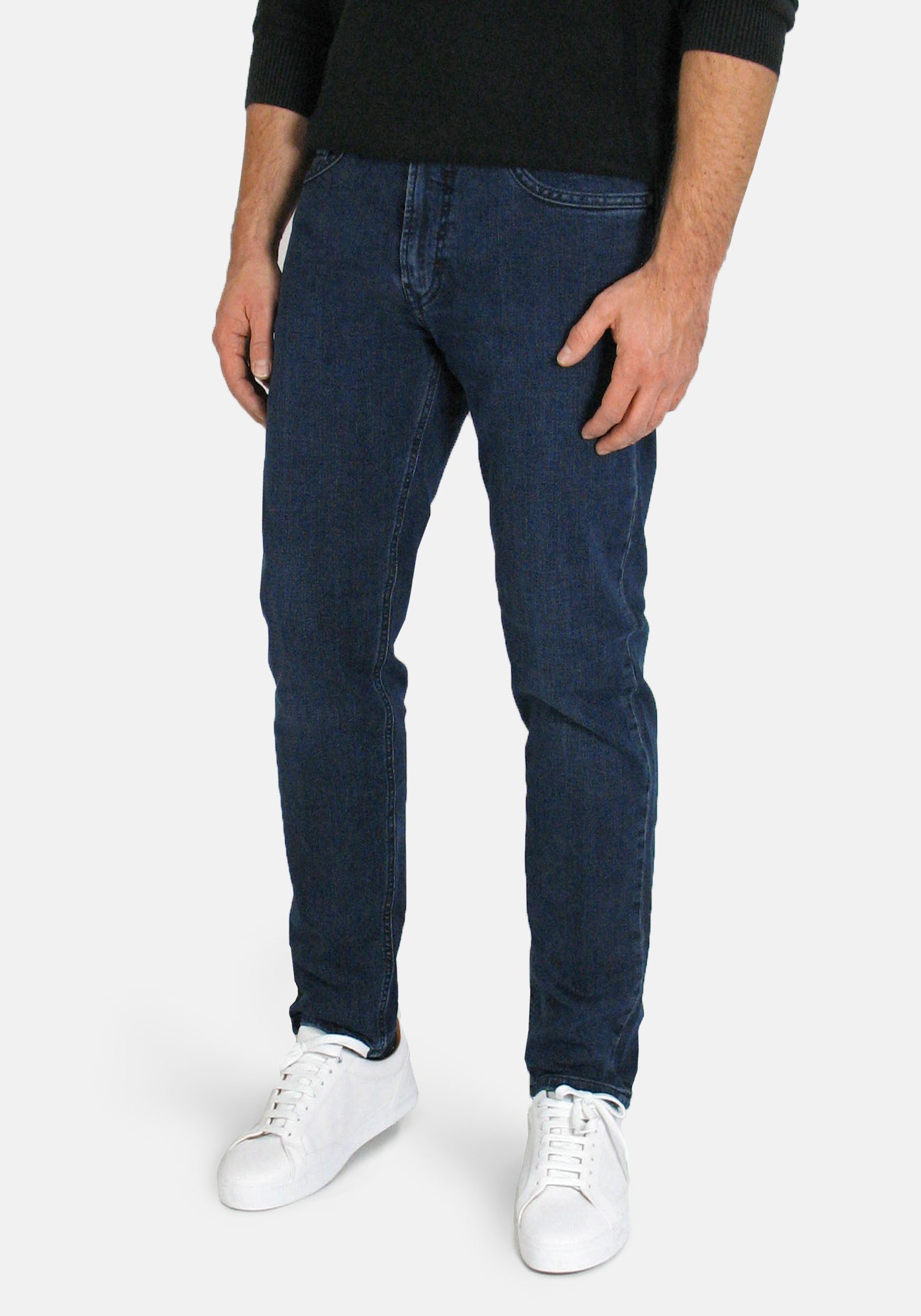 Pipe MAC Used Stretch-Denim 5-Pocket-Jeans Dark H798 Arne Stone Blue