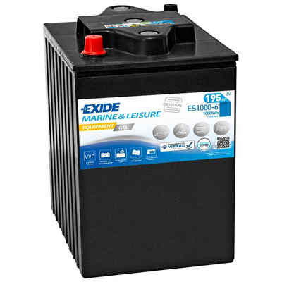 Exide Exide Equipment ES1000-6 Gel Batterie 6V 195Ah Marine Multifit Batterie, (6 V V)