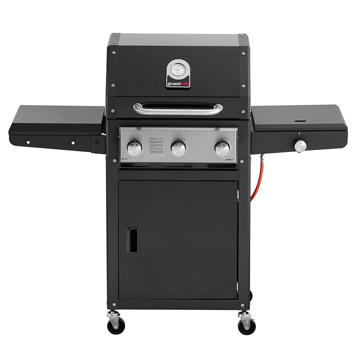 GrandHall Gasgrill Grandhall Xenon 3 Gasgrill Schwarz