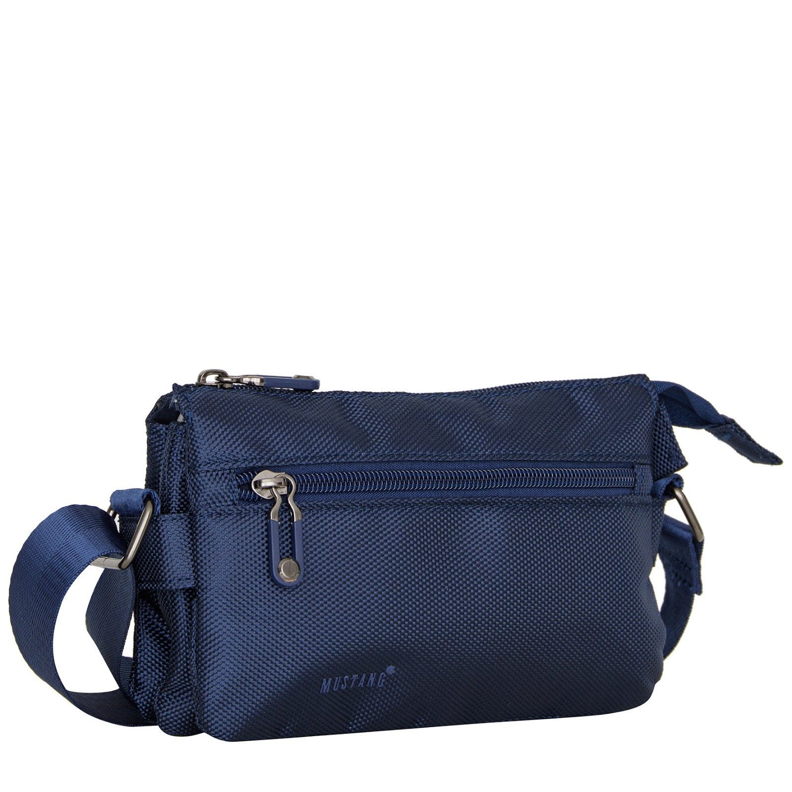 MUSTANG Handtasche kleine Damen Umhängetasche Crossbag "Dabas" blau