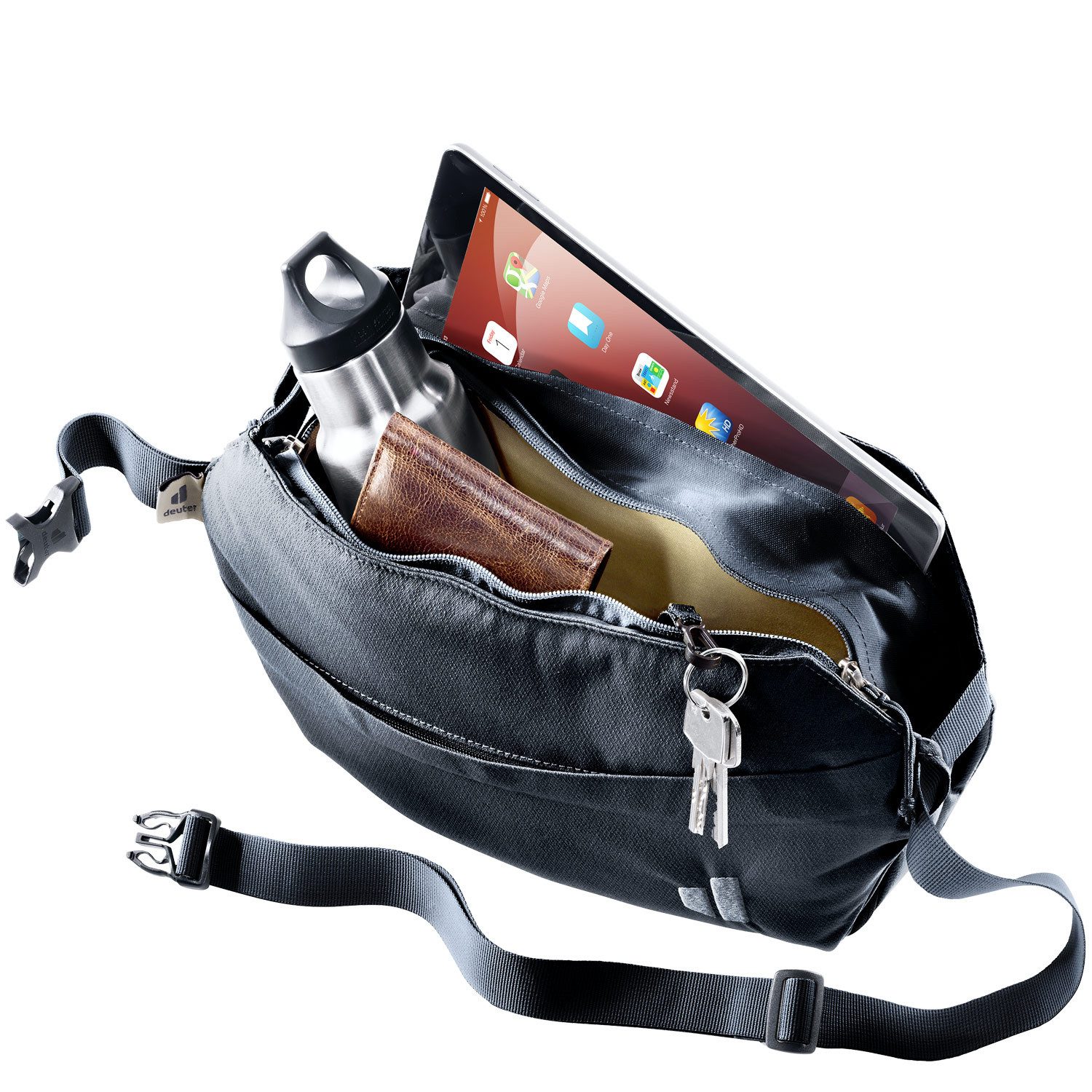 deuter Umhängetasche Deuter Crossbody Bag Passway 4+1 Black (1, 1-tlg., 1)