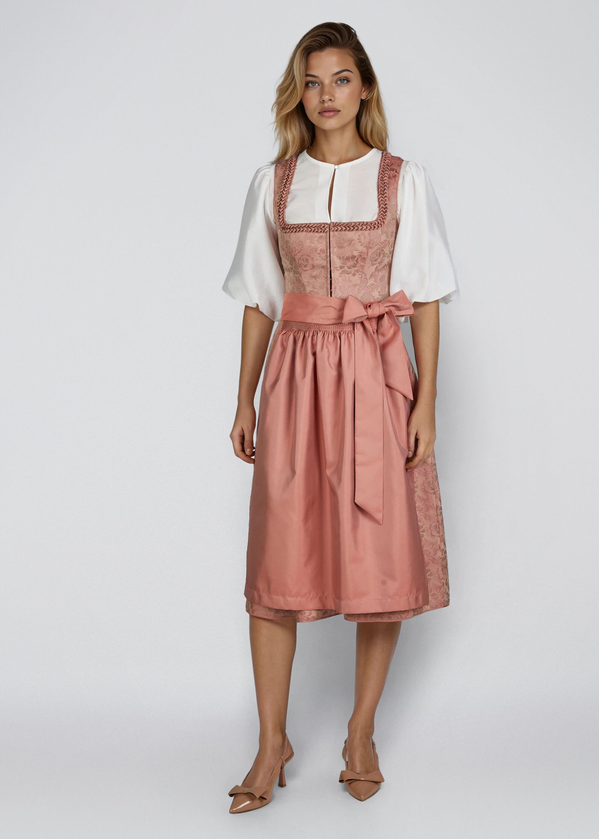 Spieth & Wensky Dirndl Hadema (1-tlg) Farblich abgestimmte Schürze mit Glanz