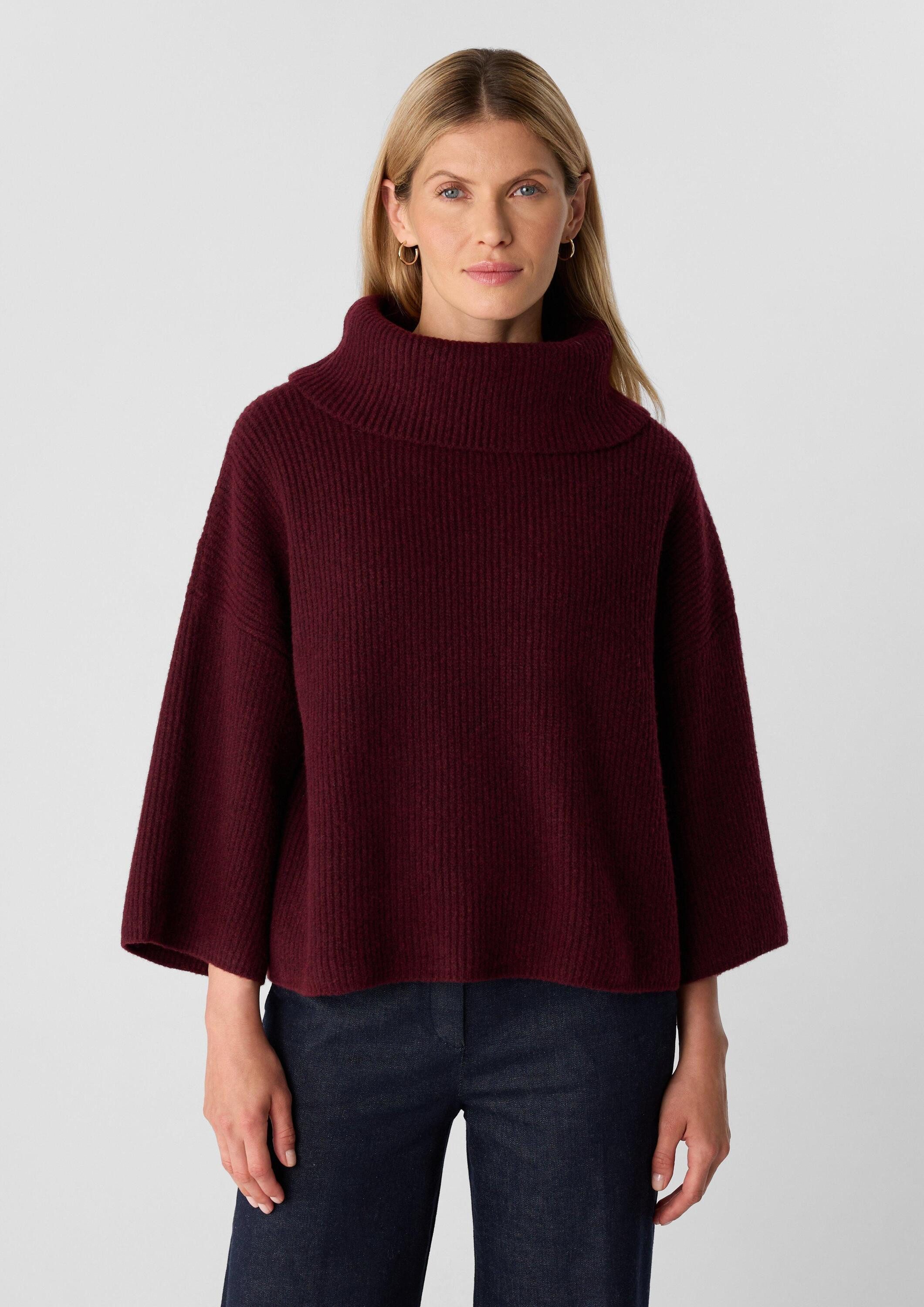 comma Poncho Indoor-Poncho Poncho mit weitem Rollkragen