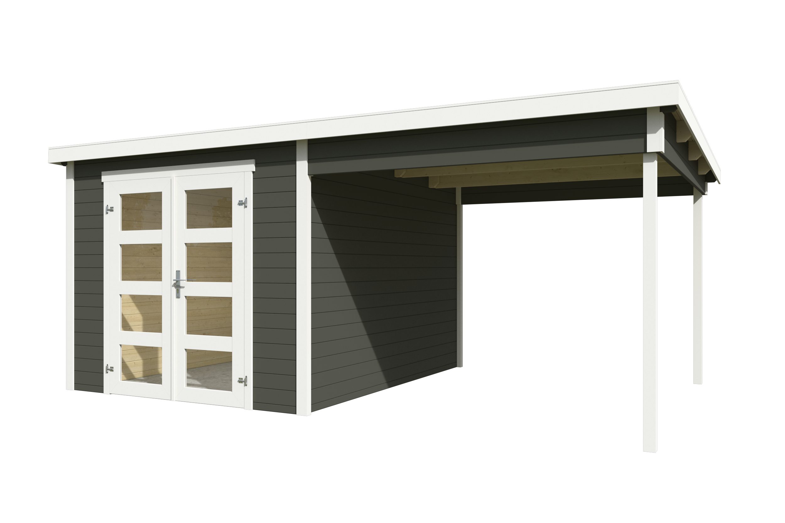 Nordic Holz Gartenhaus-Anbaudach ZAMBEZI ANBAU, BxT: 250x300 cm, für Zambezi, Flachdach