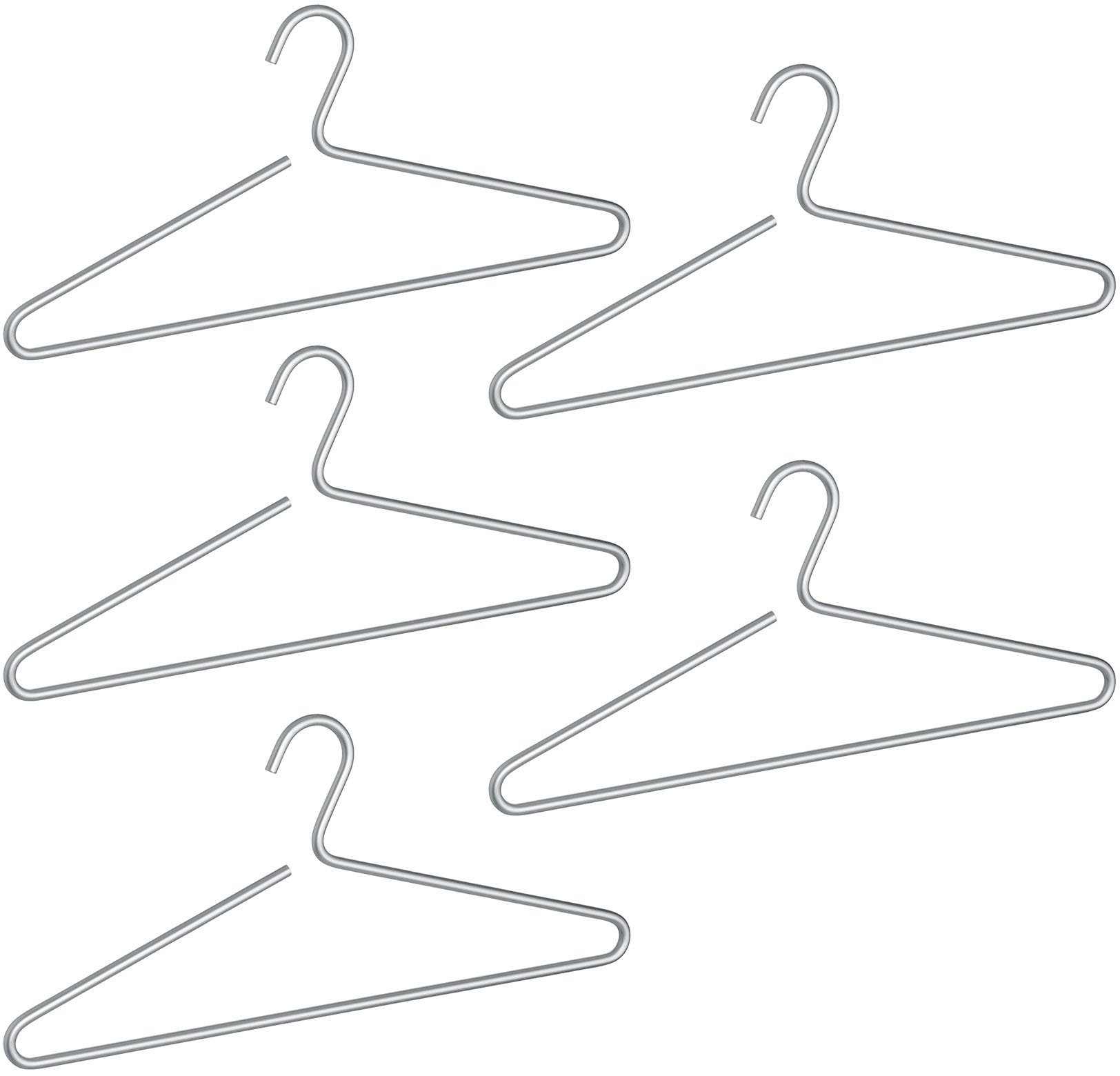 WENKO Kleiderbügel Modell Lux, (Set, 5-tlg), Garderobenbügel aus Aluminium, günstig online kaufen