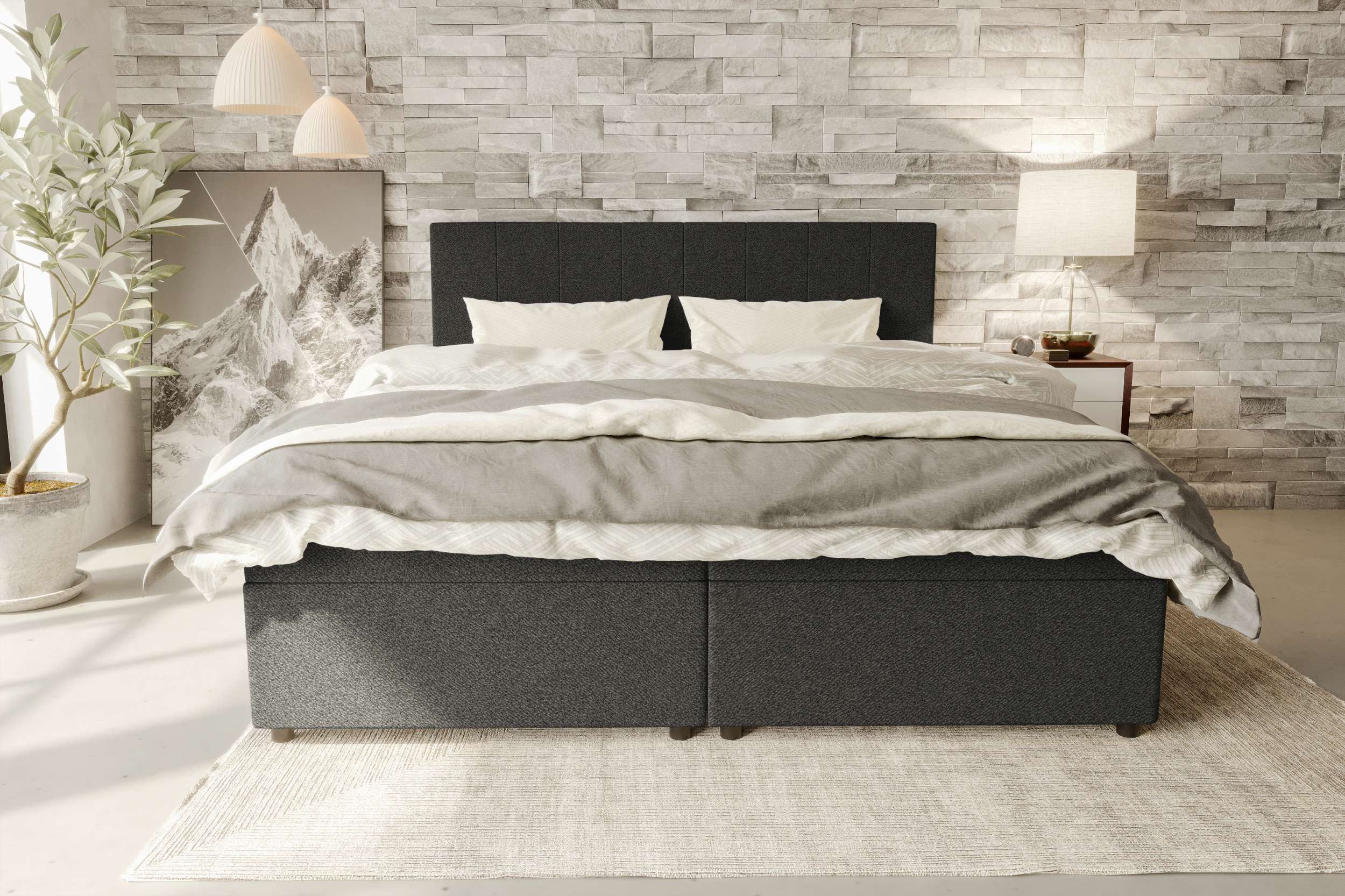 99rooms Boxspringbett Kira (Schlafzimmerbett, Bett), 140/160/180/200x200 cm günstig online kaufen