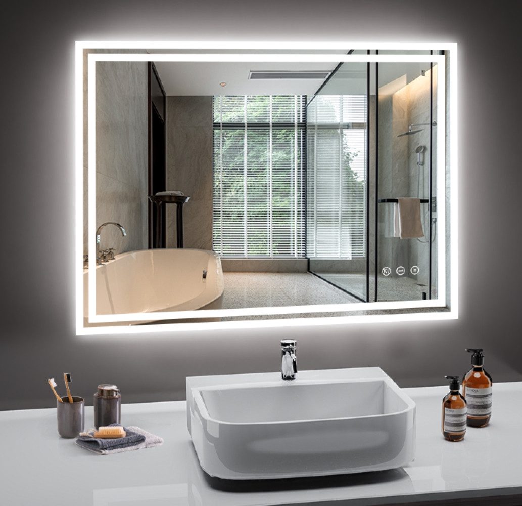 PESENXAN Badspiegel mit Beleuchtung, LED Badezimmer günstig online kaufen