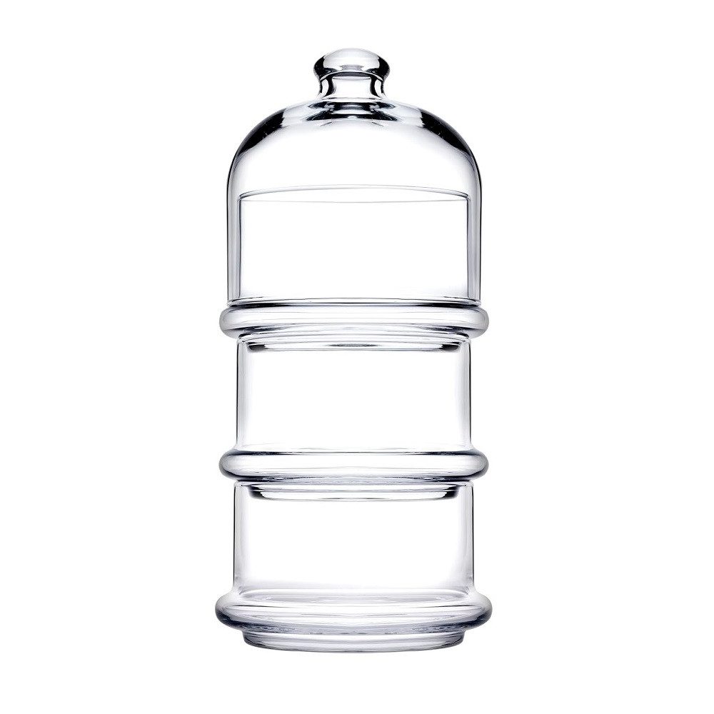 Pasabahce Servierplatte Pasabahce Villa Patisserie Servierschale mit Kuppel, Glas, (Set)