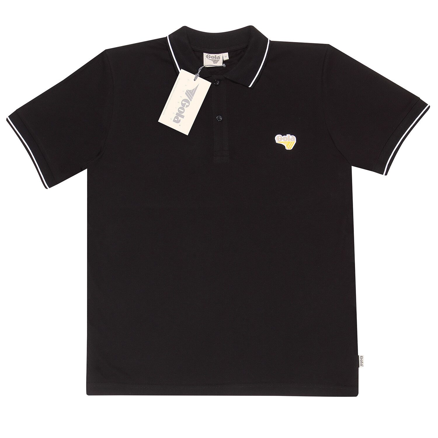 Gola Poloshirt Logo Print (100% Baumwolle) schwarz Herren