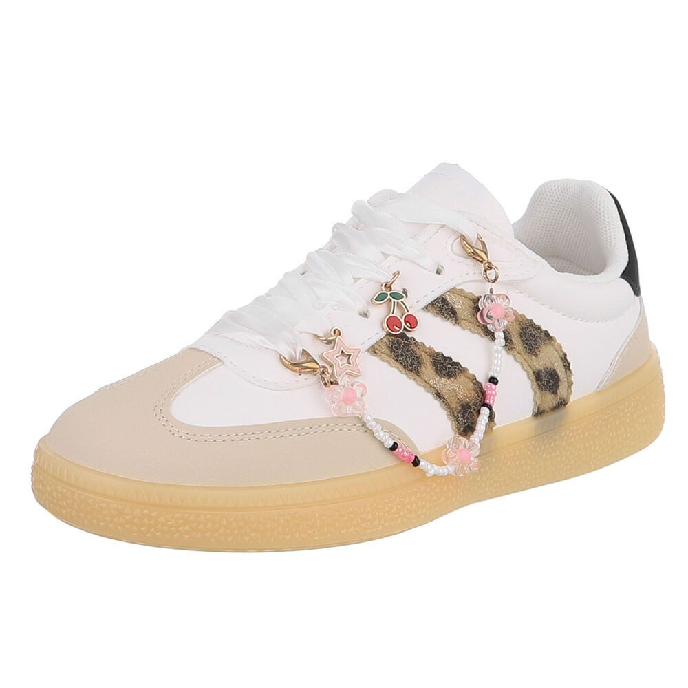 Ital-Design Damen Sneaker mit dekorativen Schnürsenkeln für Freizeit Sneake günstig online kaufen