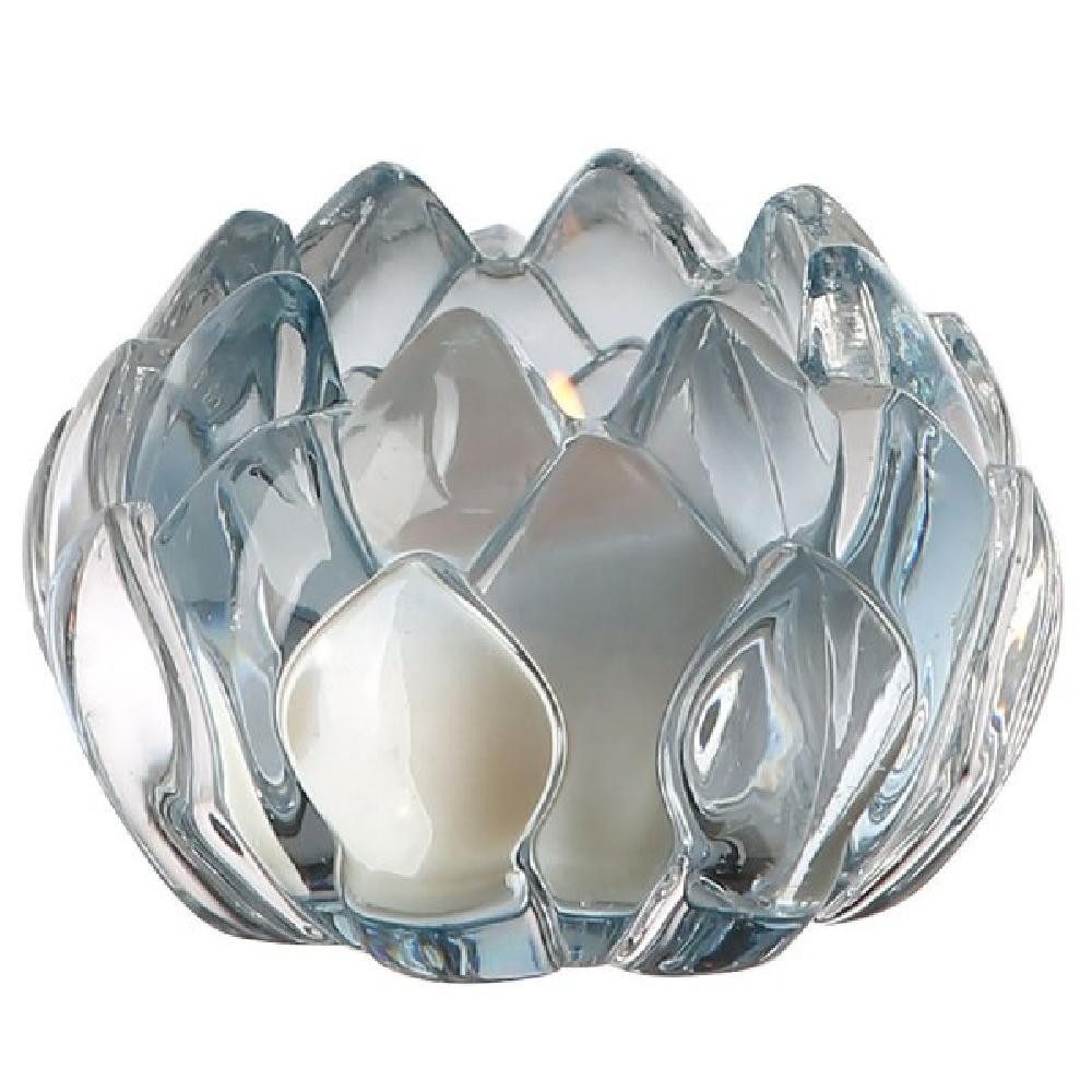 Fink Kerzenhalter Teelichthalter Lotta Lotusblüte Glas Mint günstig online kaufen