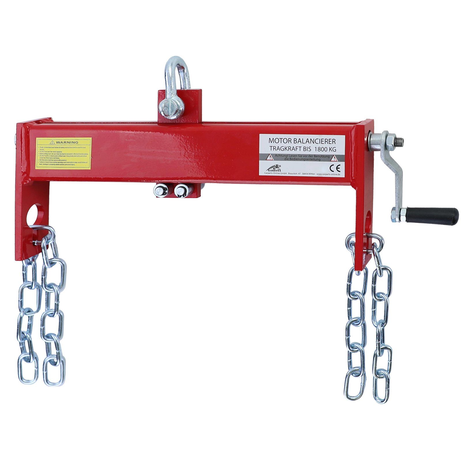 Tenzo-R Wagenheber 1800kg Profi Motor Balancierer Positionierer für Werkstatt Rot