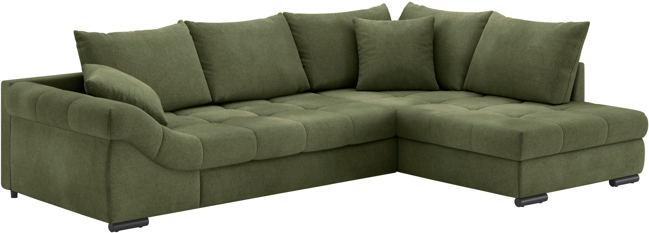Mr. Couch Ecksofa Всеgro DuraFlex, L-Form, Hochschläfer-Bettauszug, Kaltschaumpolsterung, bis 140 kg belastbar