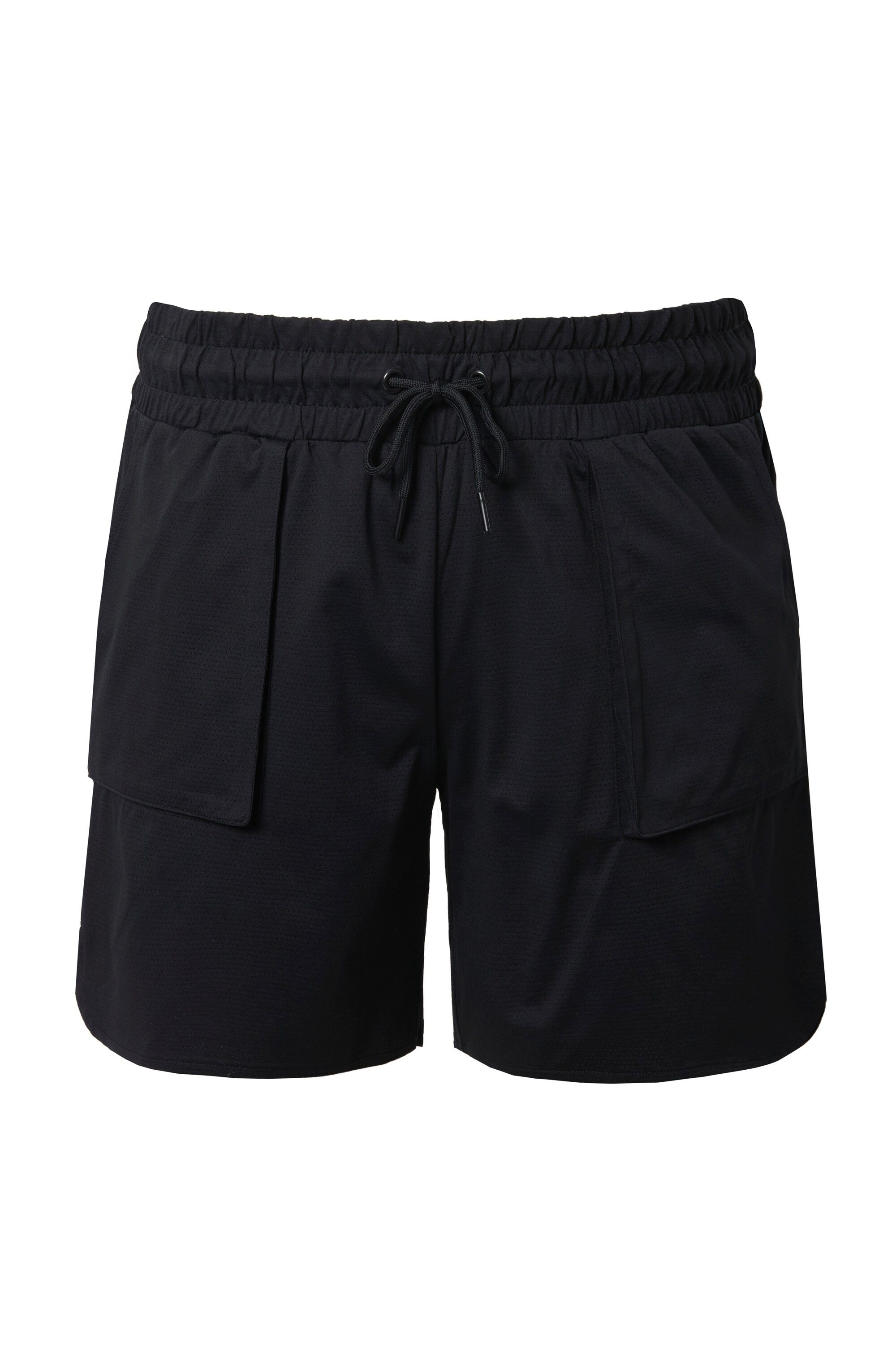 Ulla Popken Jeansshorts Funktions-Shorts Elastikbund Ballontaschen