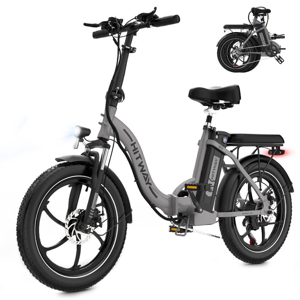 E-Bike Klapprad 20*3 Zoll Elektrofahrrad Fat Tire Damen Herren E-Cityrad bis zu 90km