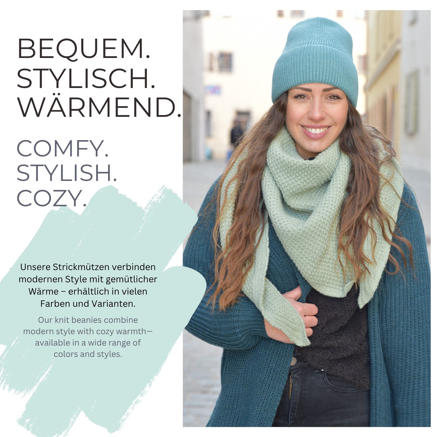 styleBREAKER Strickmütze Strickmütze mit Rippenmuster (1-St) – Bild 5 von 5