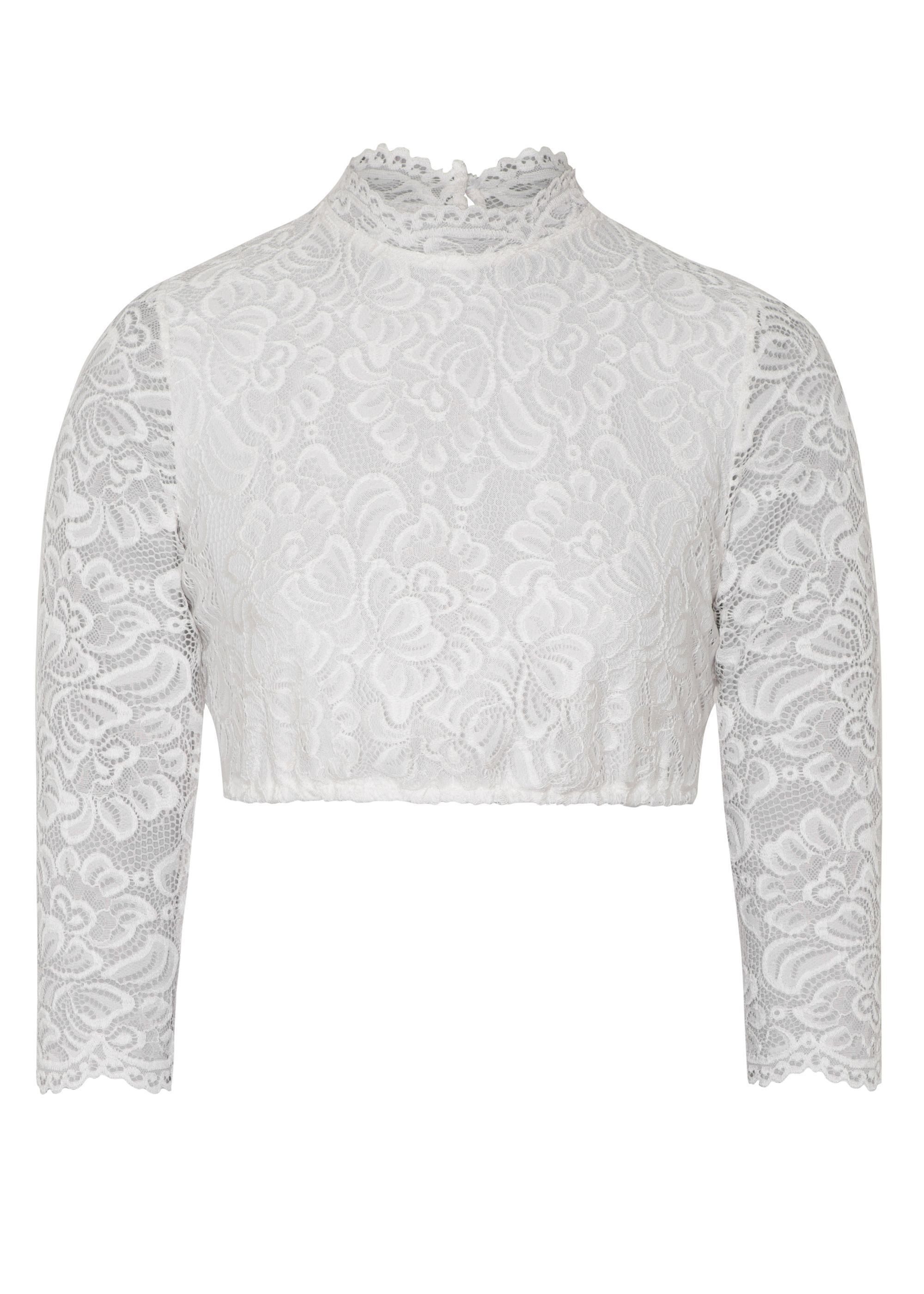 Spieth & Wensky Dirndlbluse Amsterdam (1-tlg) mit floralen Spitzenmuster