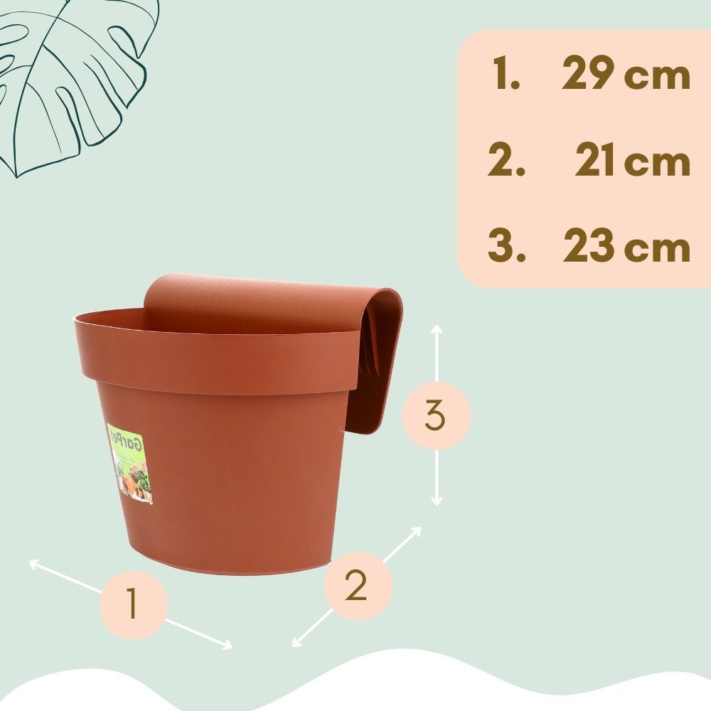 GarPet Balkonkasten 2er Set Geländertopf Balkon Wasserspeicher Blumentopf T günstig online kaufen