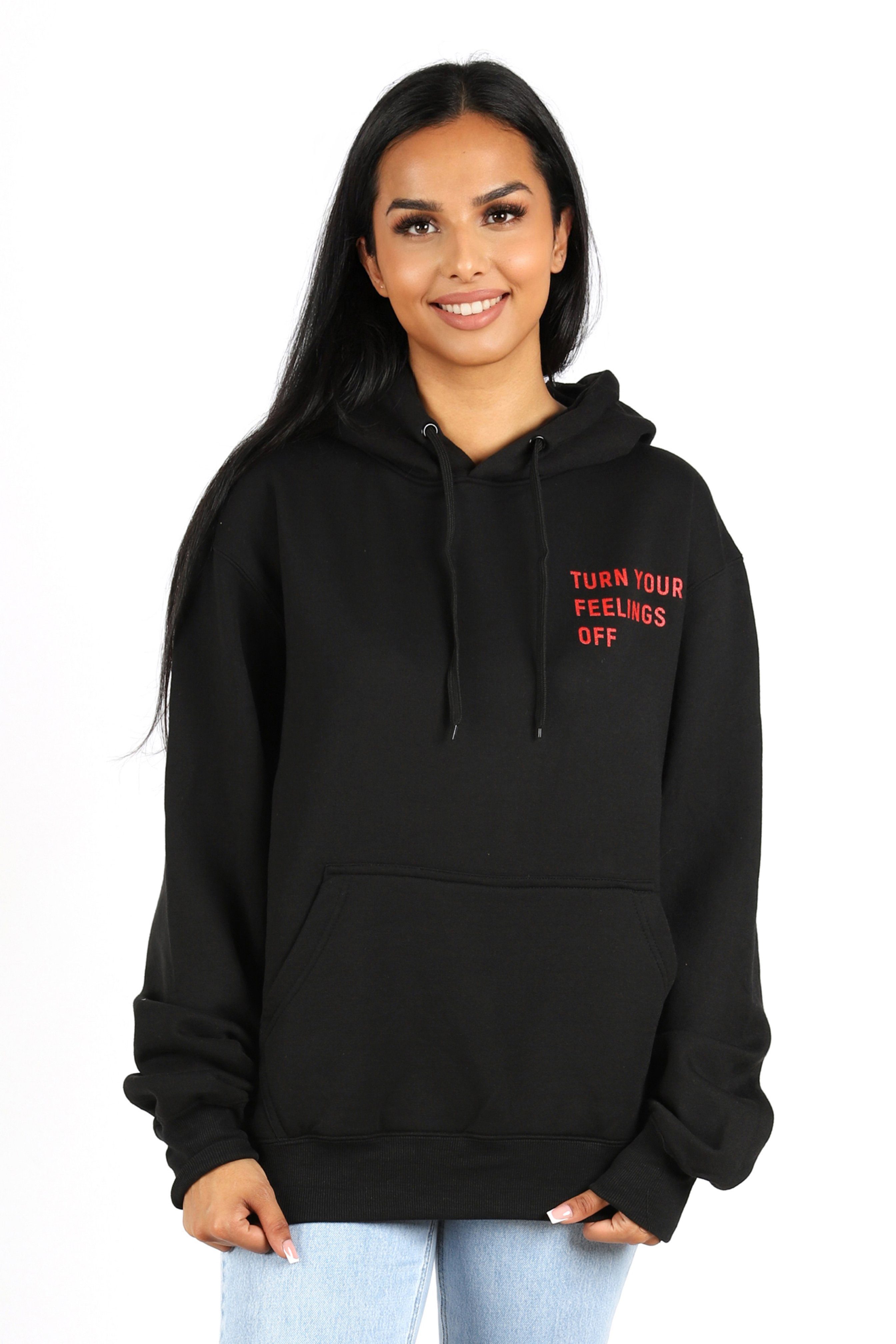 Worldclassca Hoodie Worldclassca Oversized Hoodie Print Kapuzenpullover Washed Sweatshirt