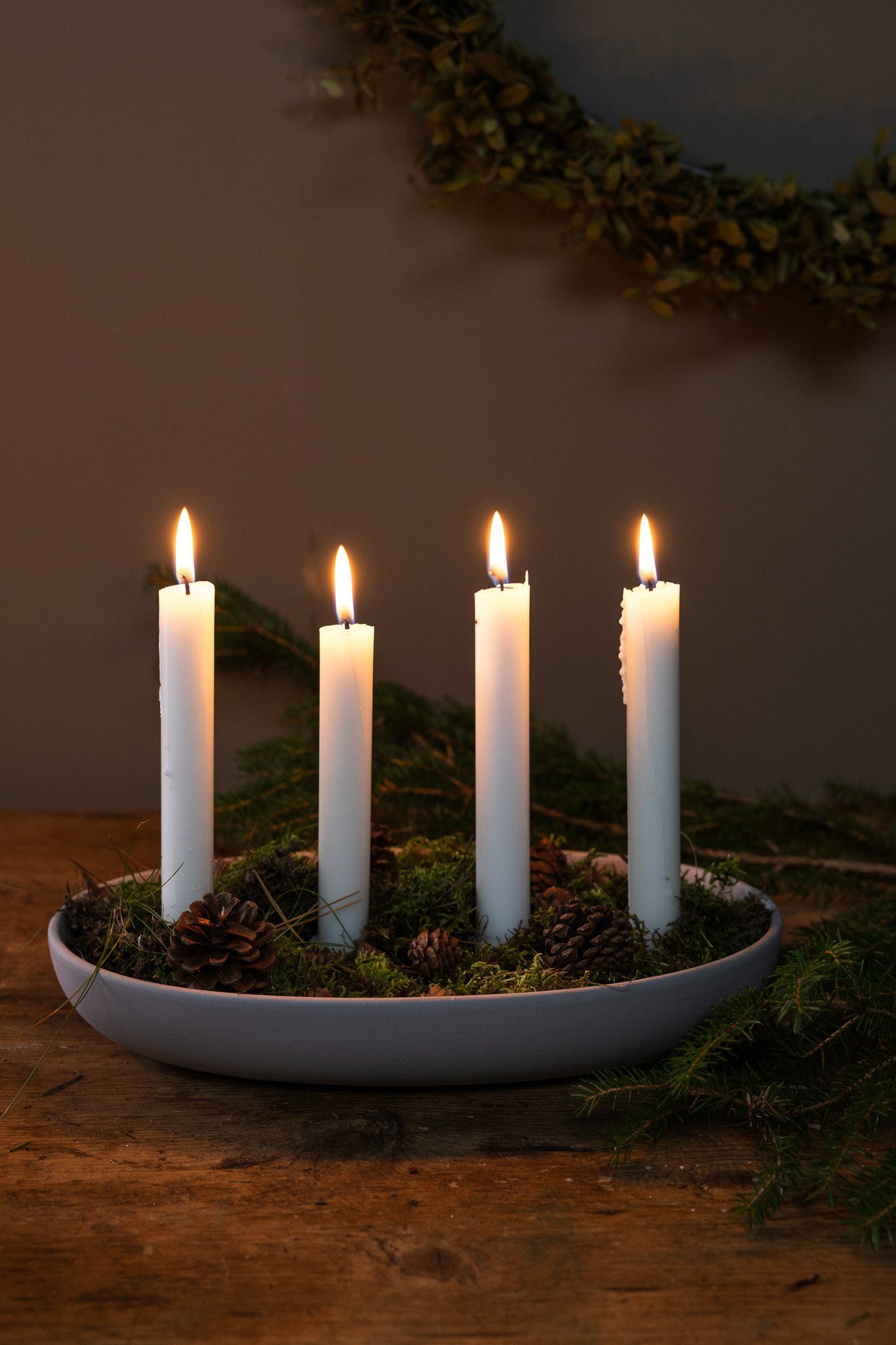 Storefactory Scandinavia Kerzenständer Kerzenhalter GRÖNDAL 4er hellgrau, 32x20x5cm