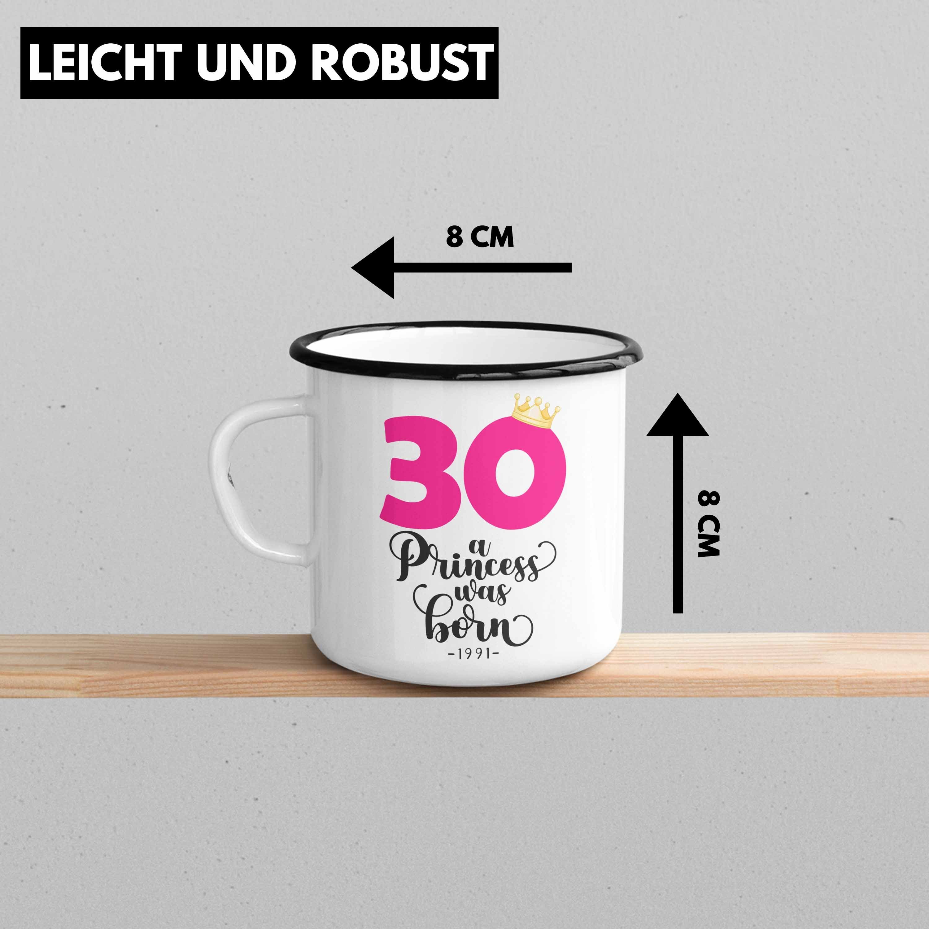 - Trendation Emaille Tasse Geschenke Frauen Frau 30. Geschenkidee Geburtstag Thermotasse 30 Geschenk Trendation Lustig 30er Schwarz Mutter