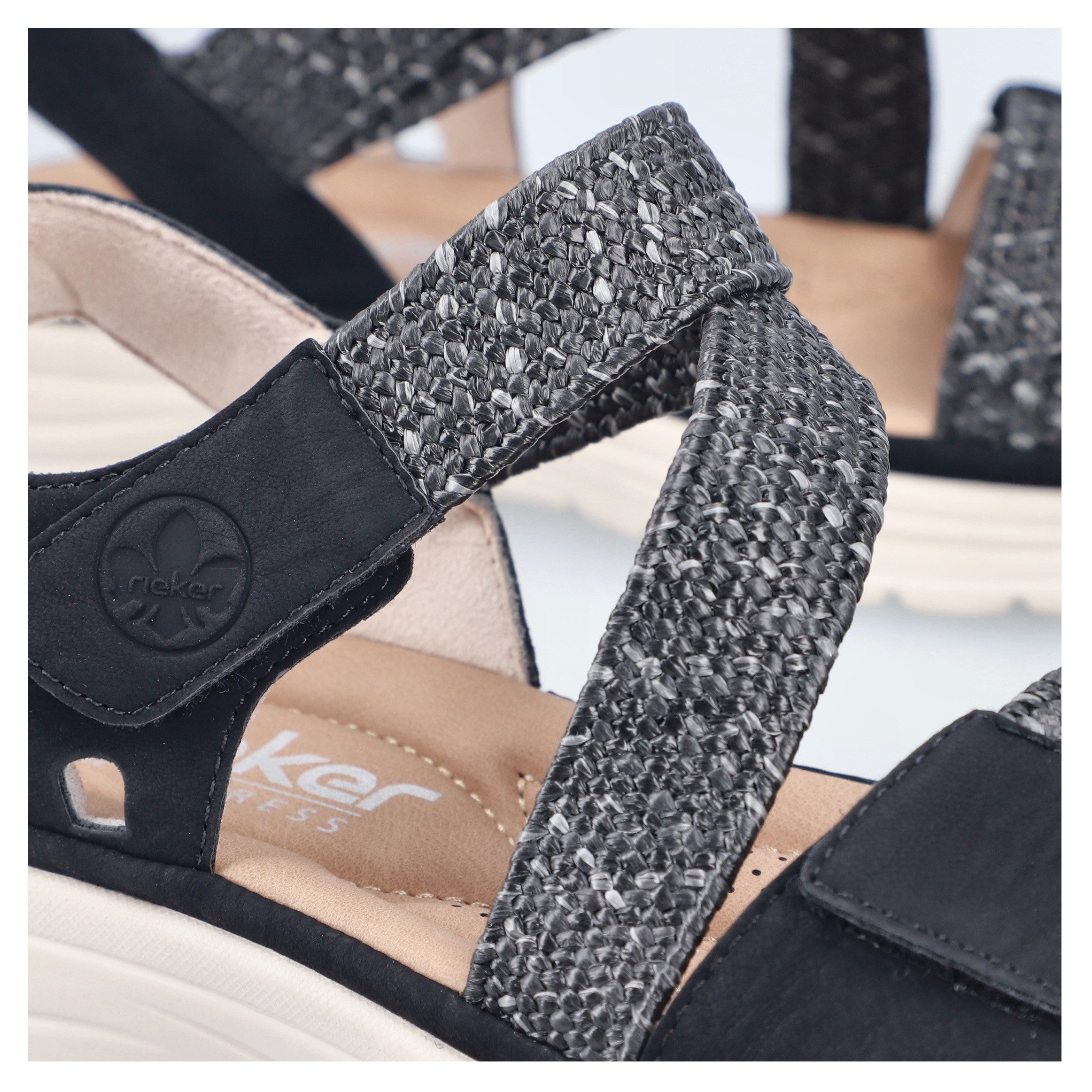 Rieker Sandale, Sommerschuh, Outdoorsandale mit regulierbaren Klettverschlü günstig online kaufen