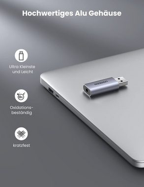 UGREEN USB 2.0 auf 3.5mm wandelt USB 2.0 zu 3.5mm kompatibel mit Smartphone USB-Adapter