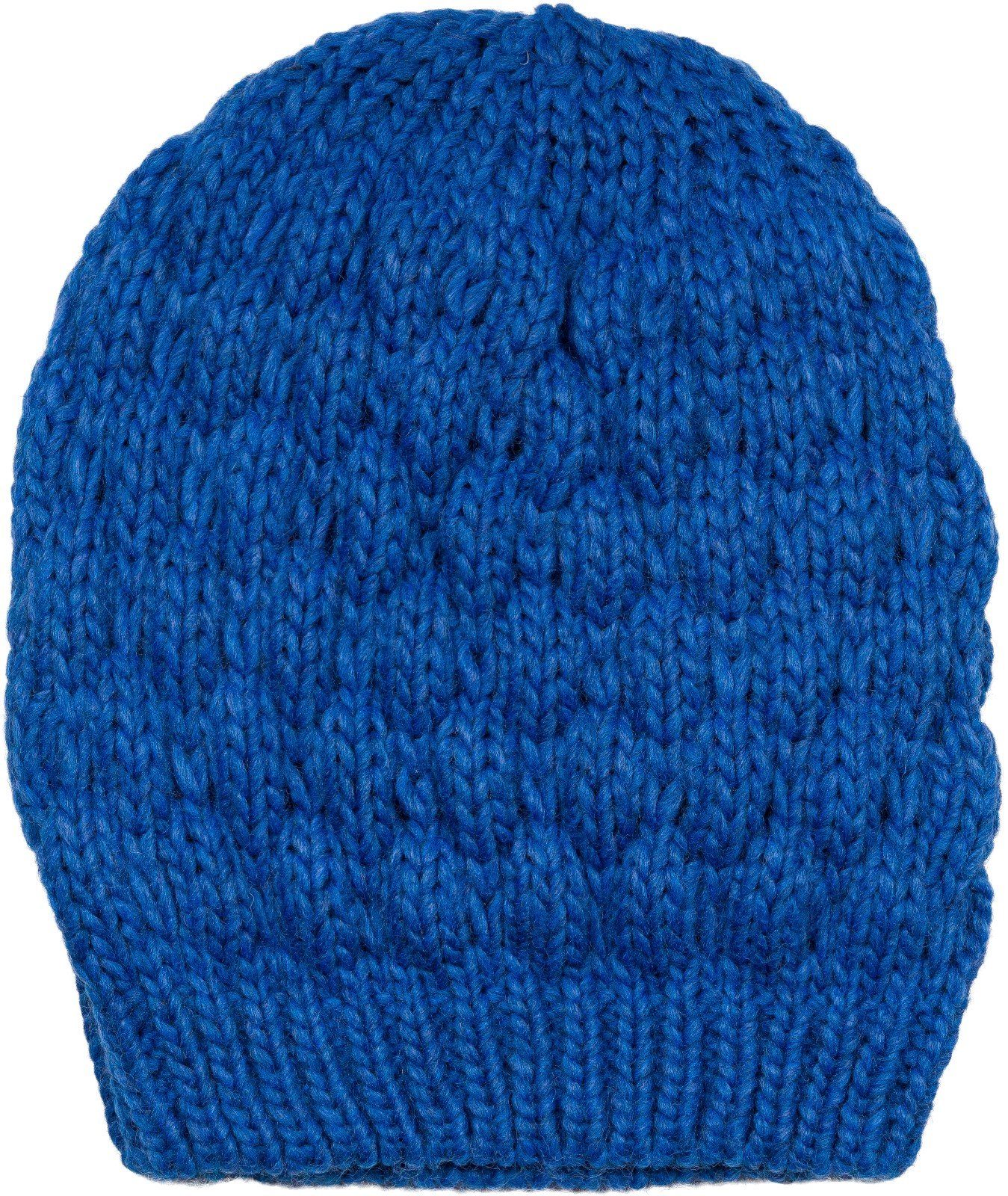 Strickmütze styleBREAKER Royalblau (1-St) Strickmütze mit Bubblemuster